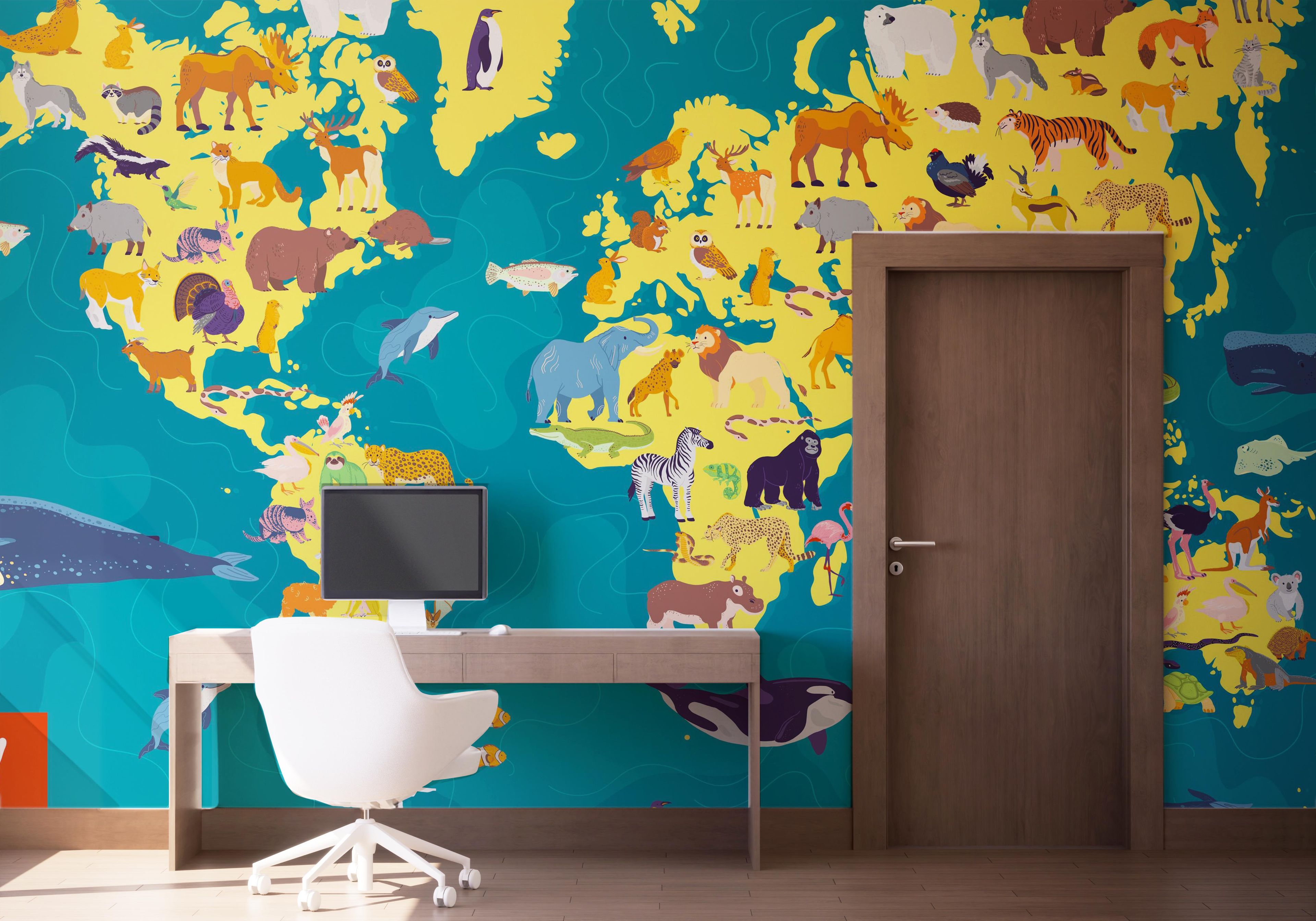 Yellow Animal Map mockup 1
