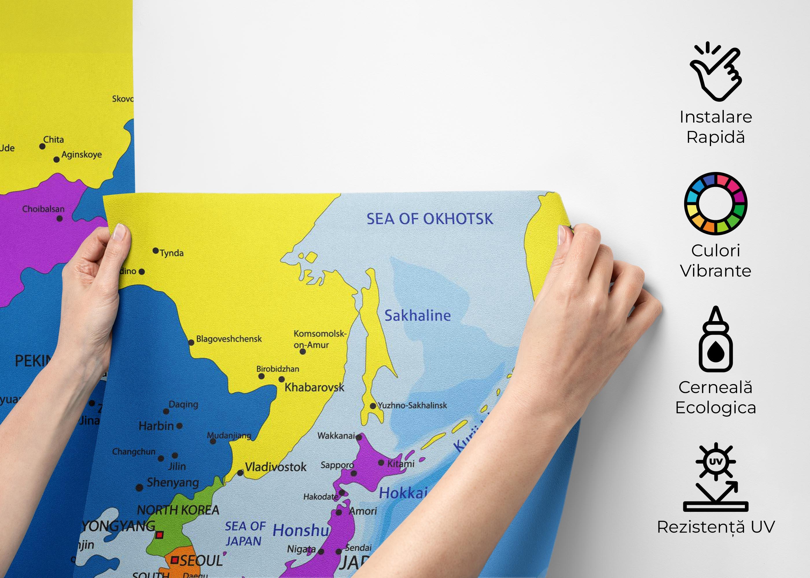 Fototapet Asia Map mockup 2