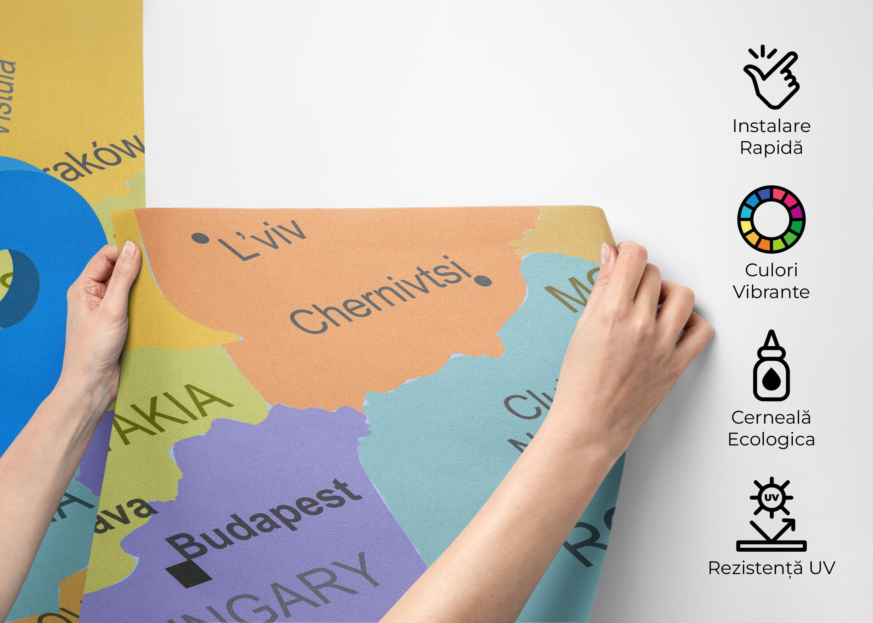 Fototapet Austria Map mockup 2