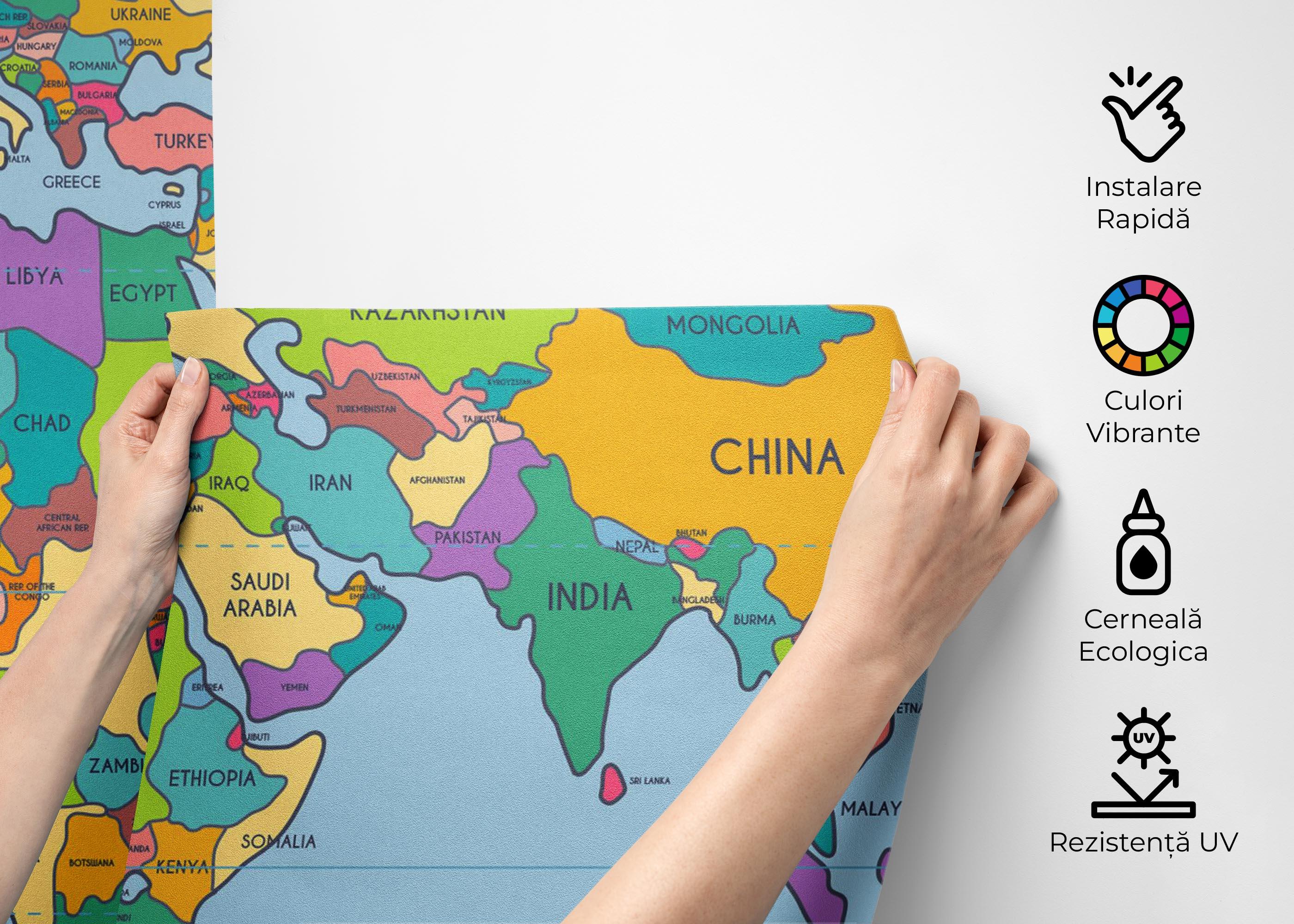 Fototapet Color Mix Map mockup 2