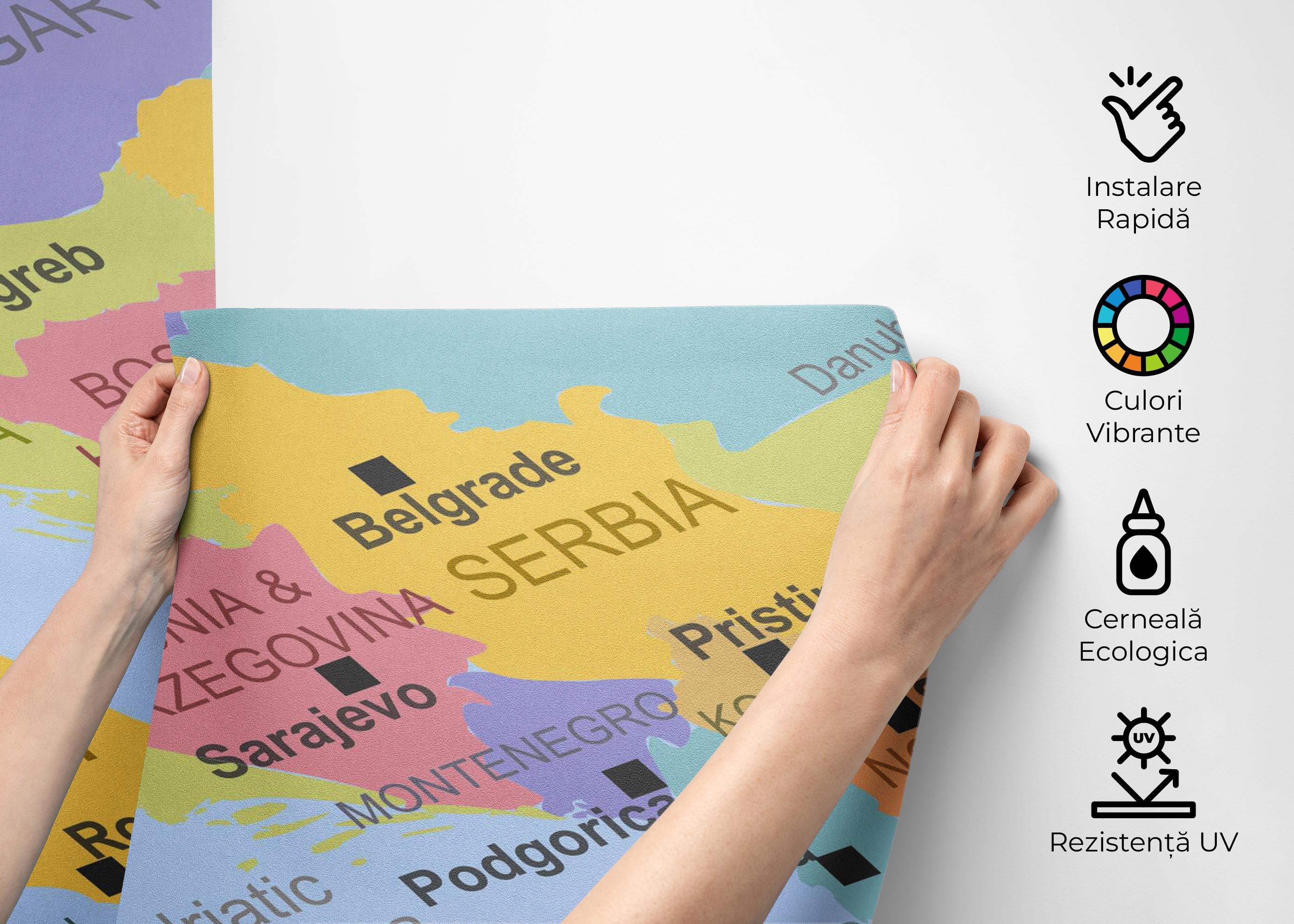 Fototapet Italy Map mockup 2