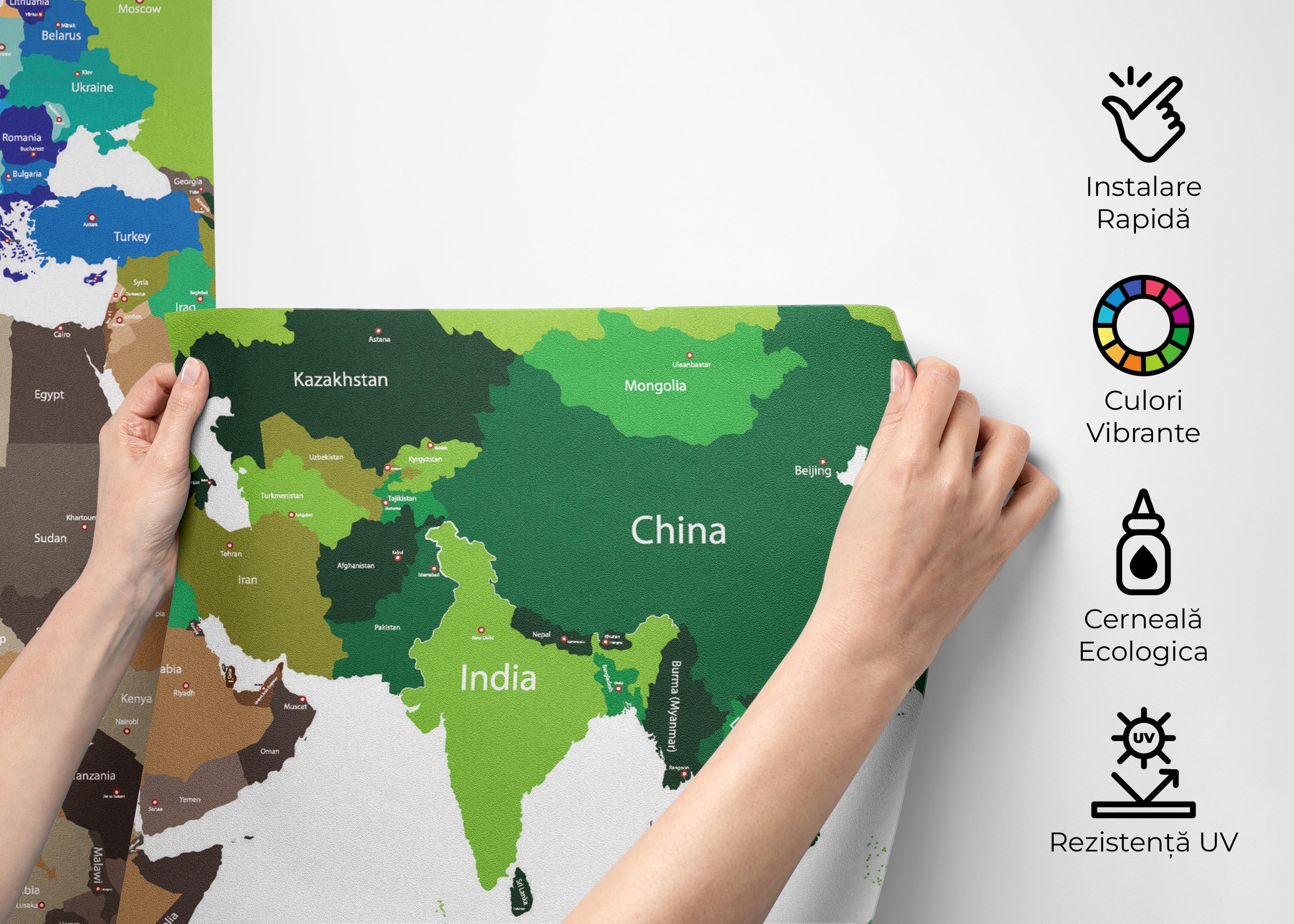 Fototapet Nice Colors Map mockup 2