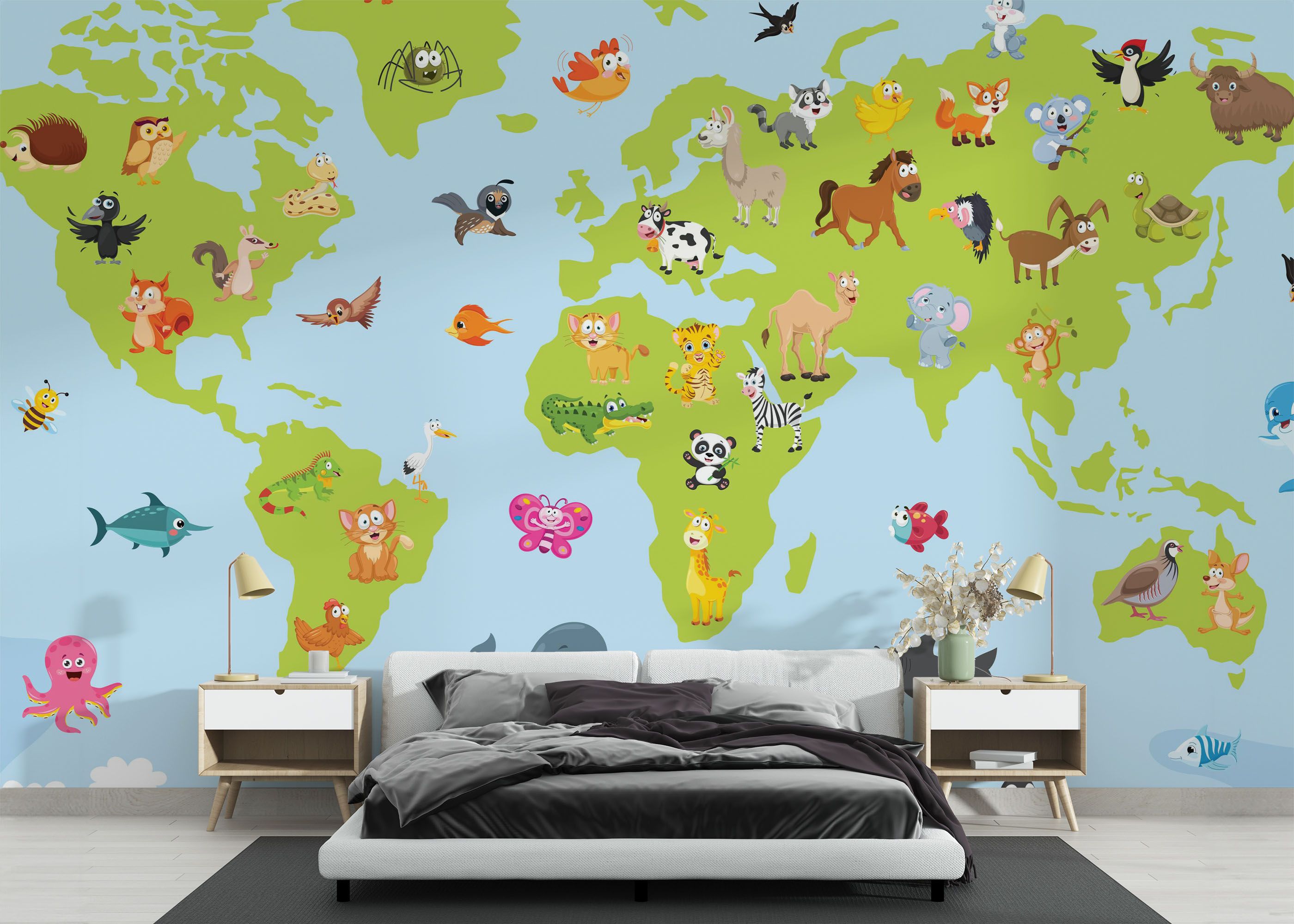 Animal World Map mockup 3