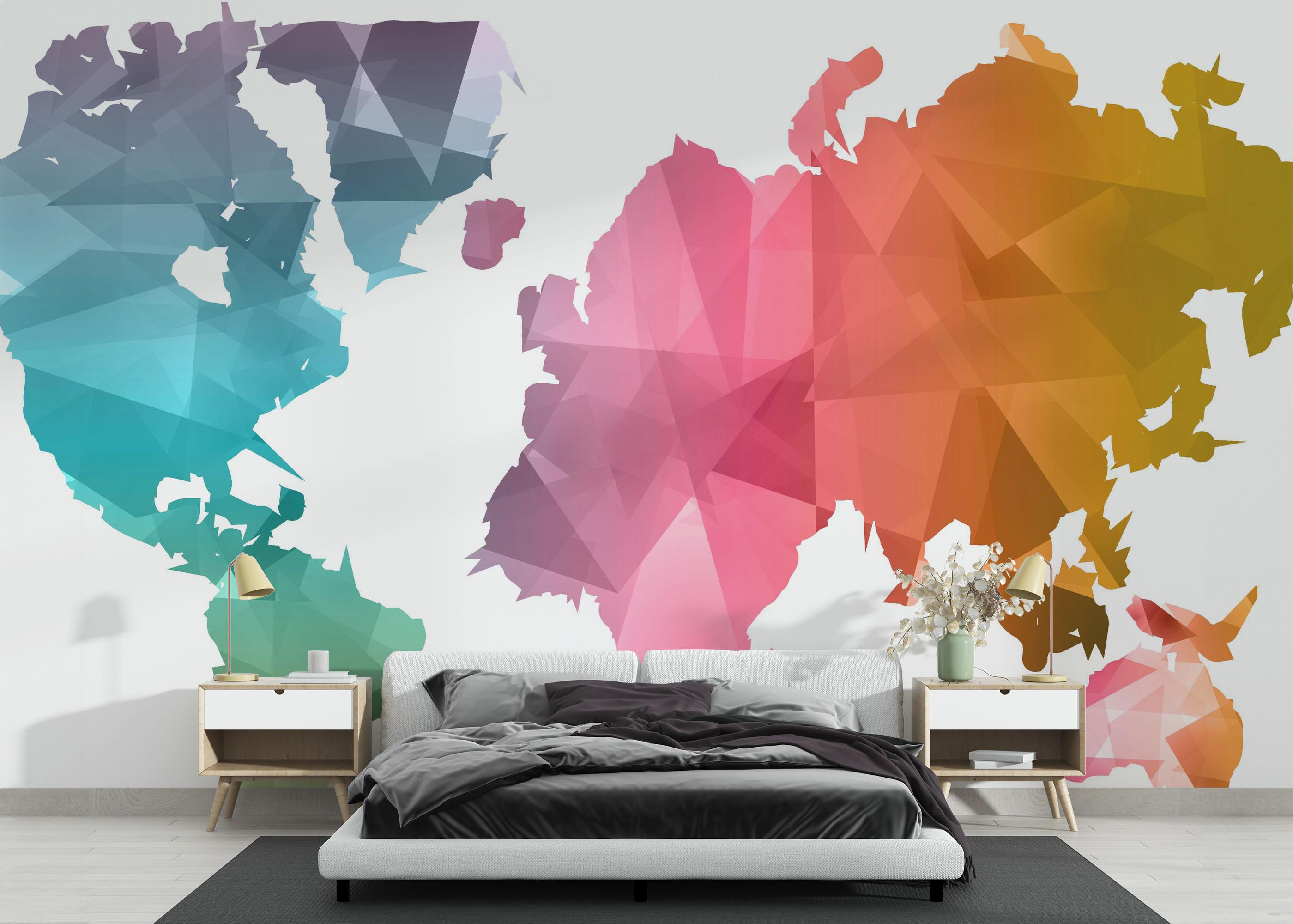 Fototapet Cool Color Map mockup 3