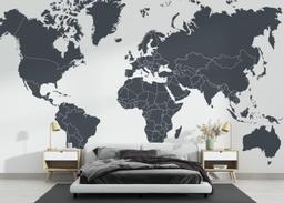 Grey World Map mockup 3