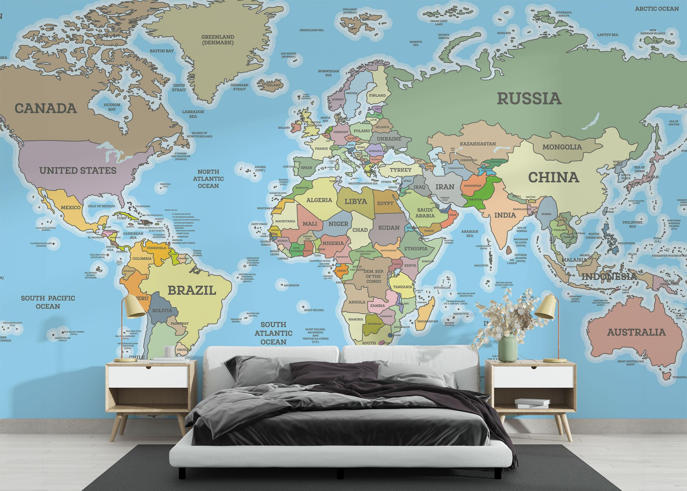 Fototapet Highly Detailed Map mockup 3