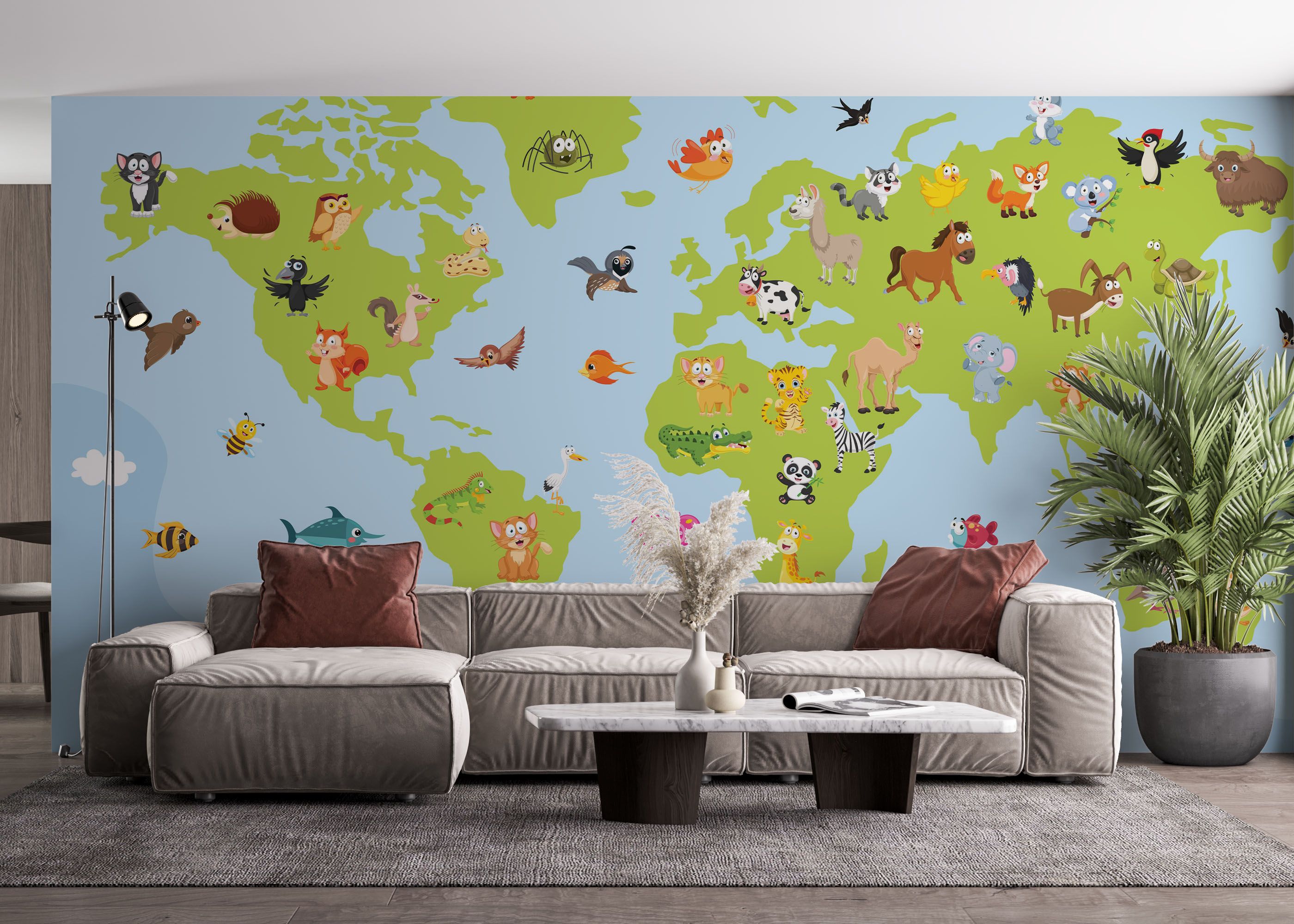 Animal World Map mockup 4