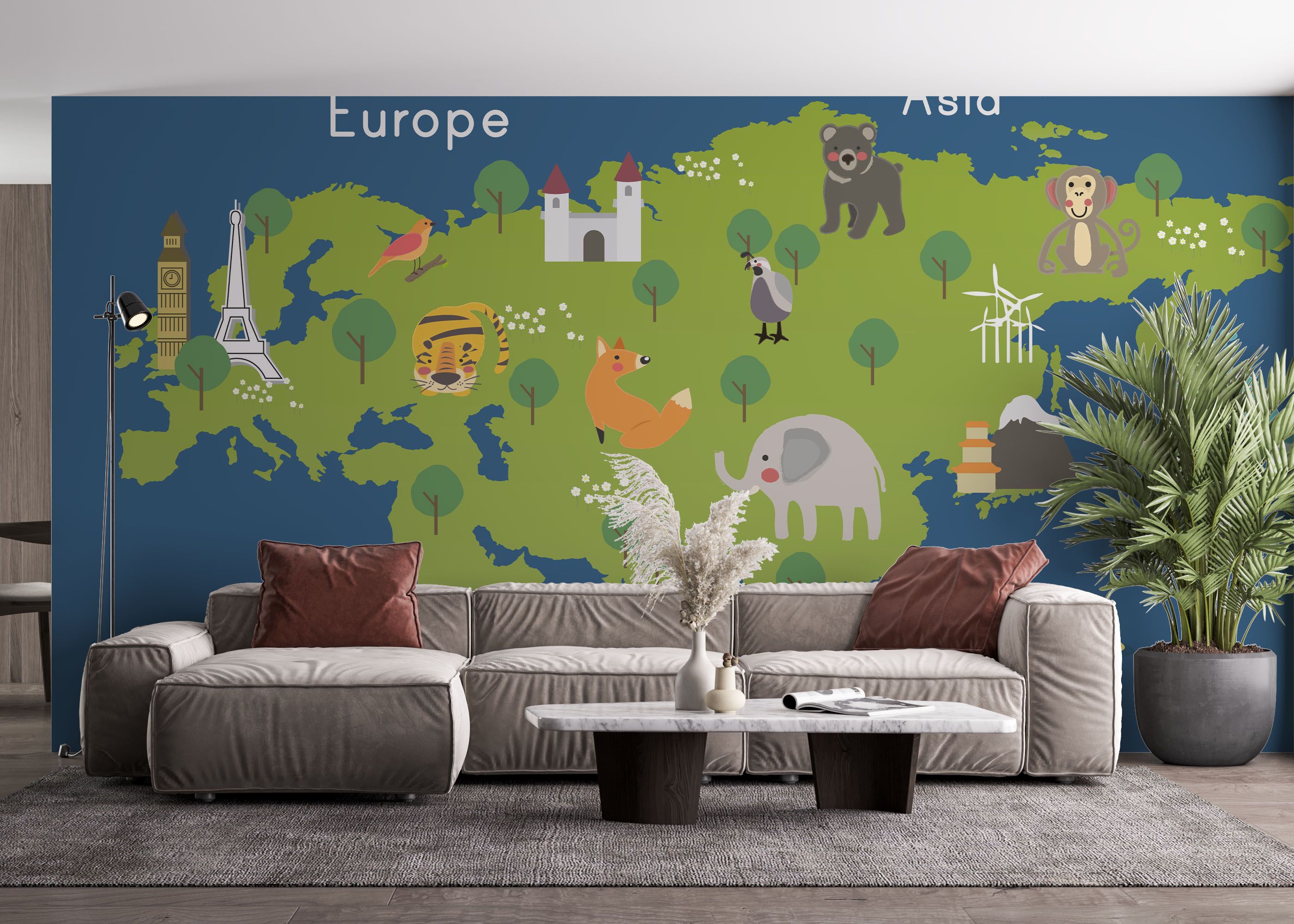 Asia Europe Map mockup 4