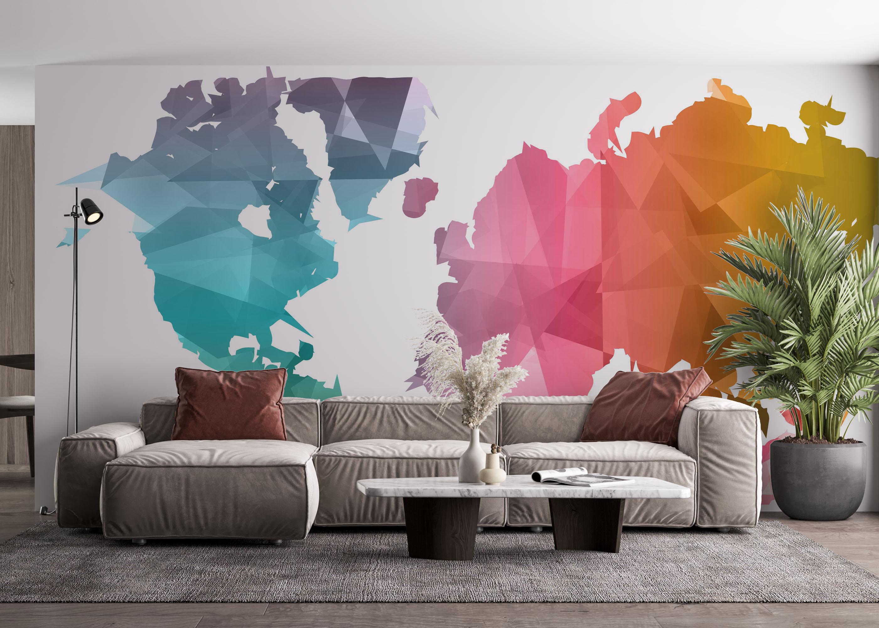 Fototapet Cool Color Map mockup 4