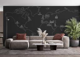Grey White Map mockup 4