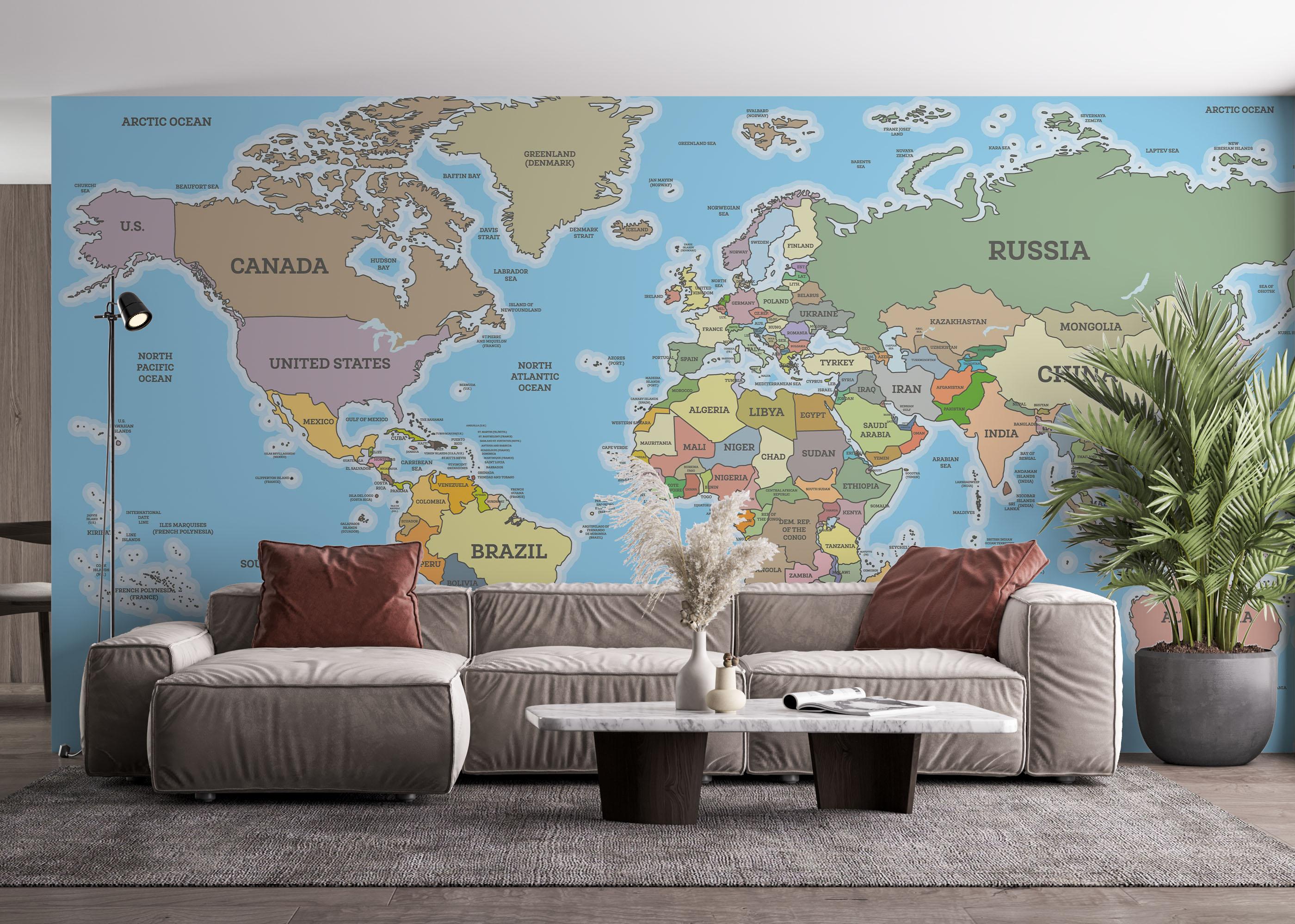 Fototapet Highly Detailed Map mockup 4