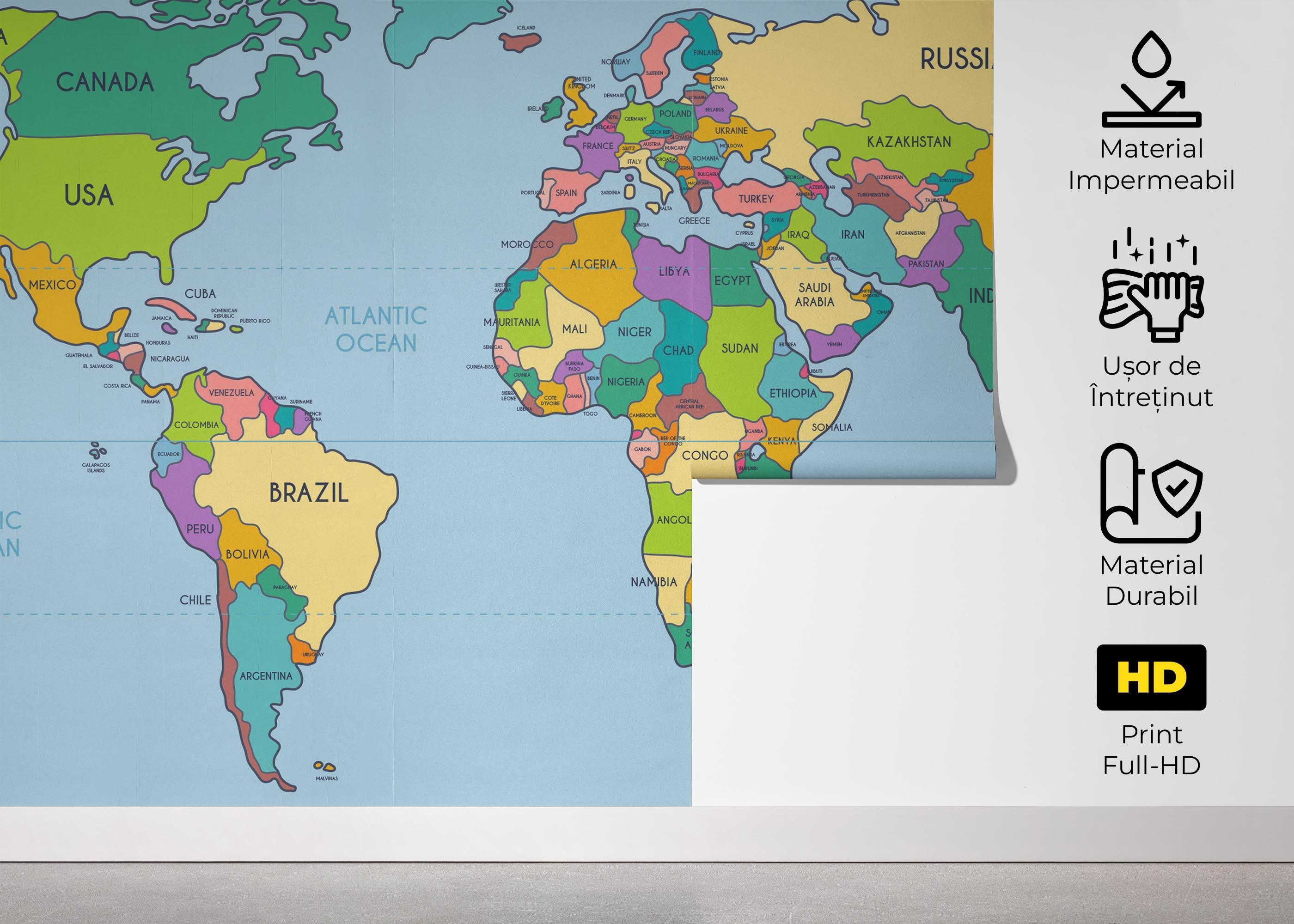 Fototapet Color Mix Map mockup 5