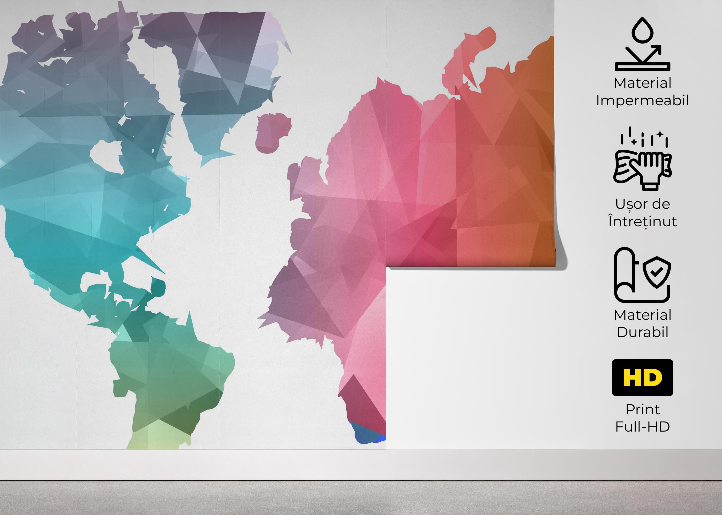 Fototapet Cool Color Map mockup 5