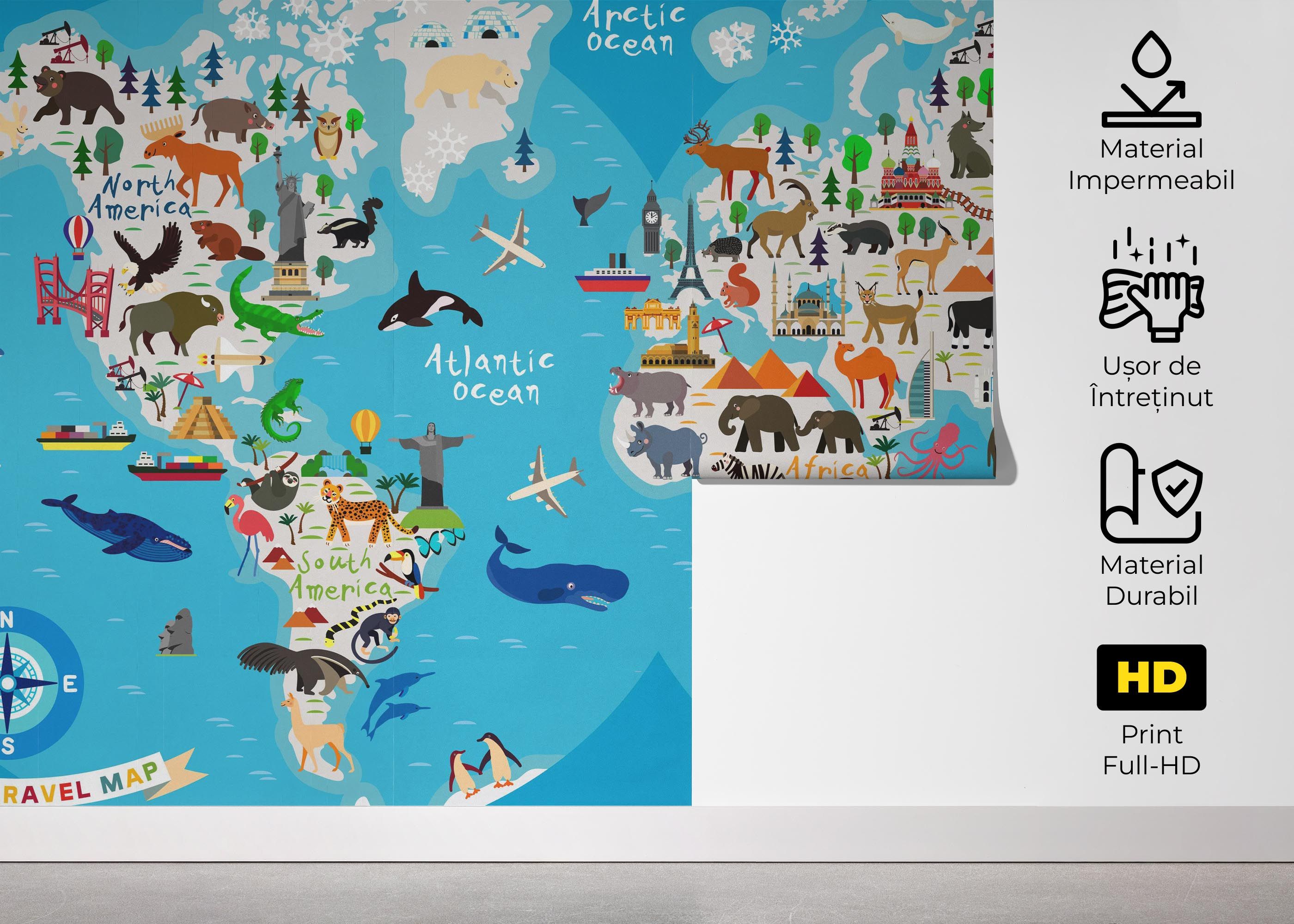World Map Animals mockup 5