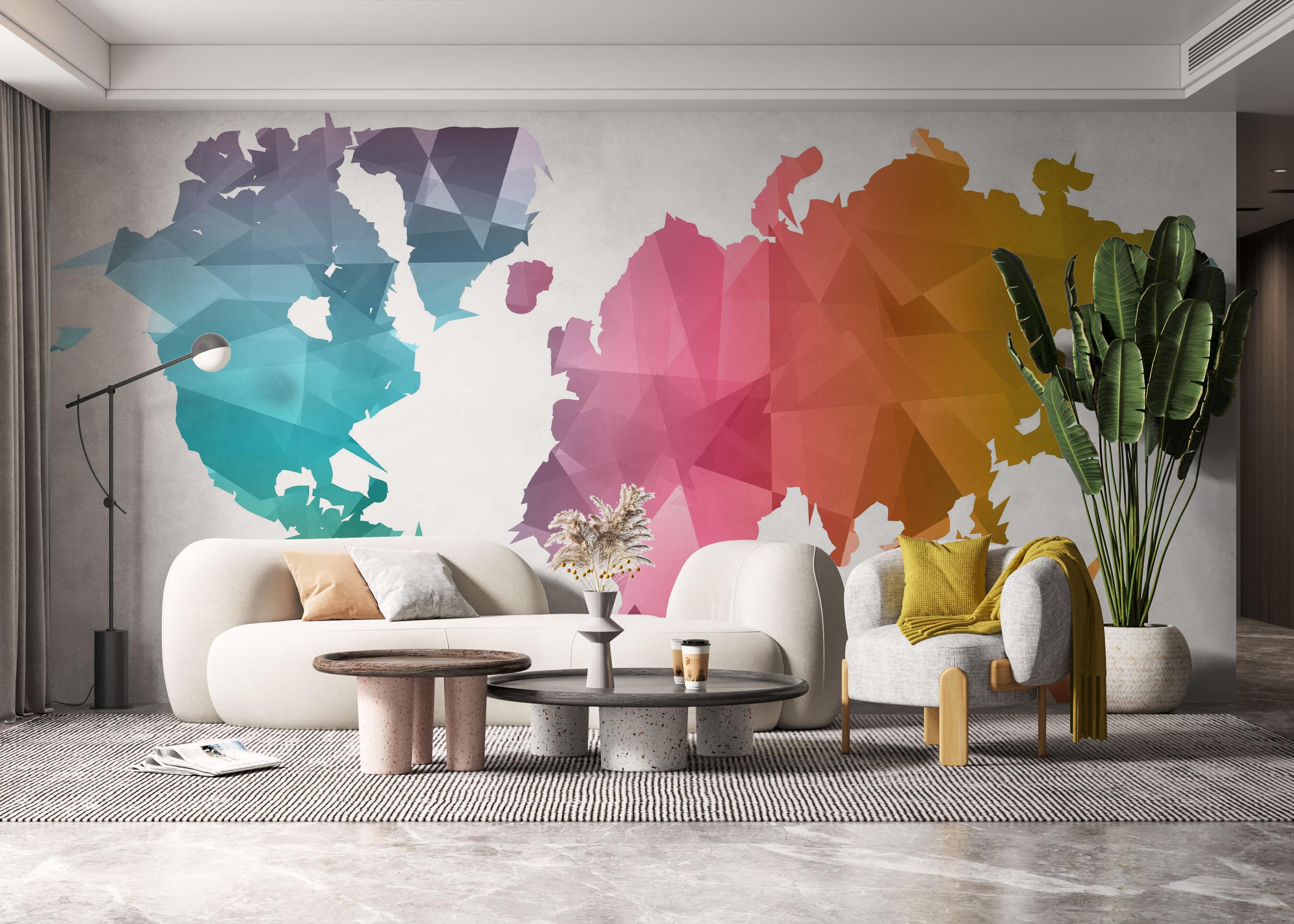 Fototapet Cool Color Map mockup 6