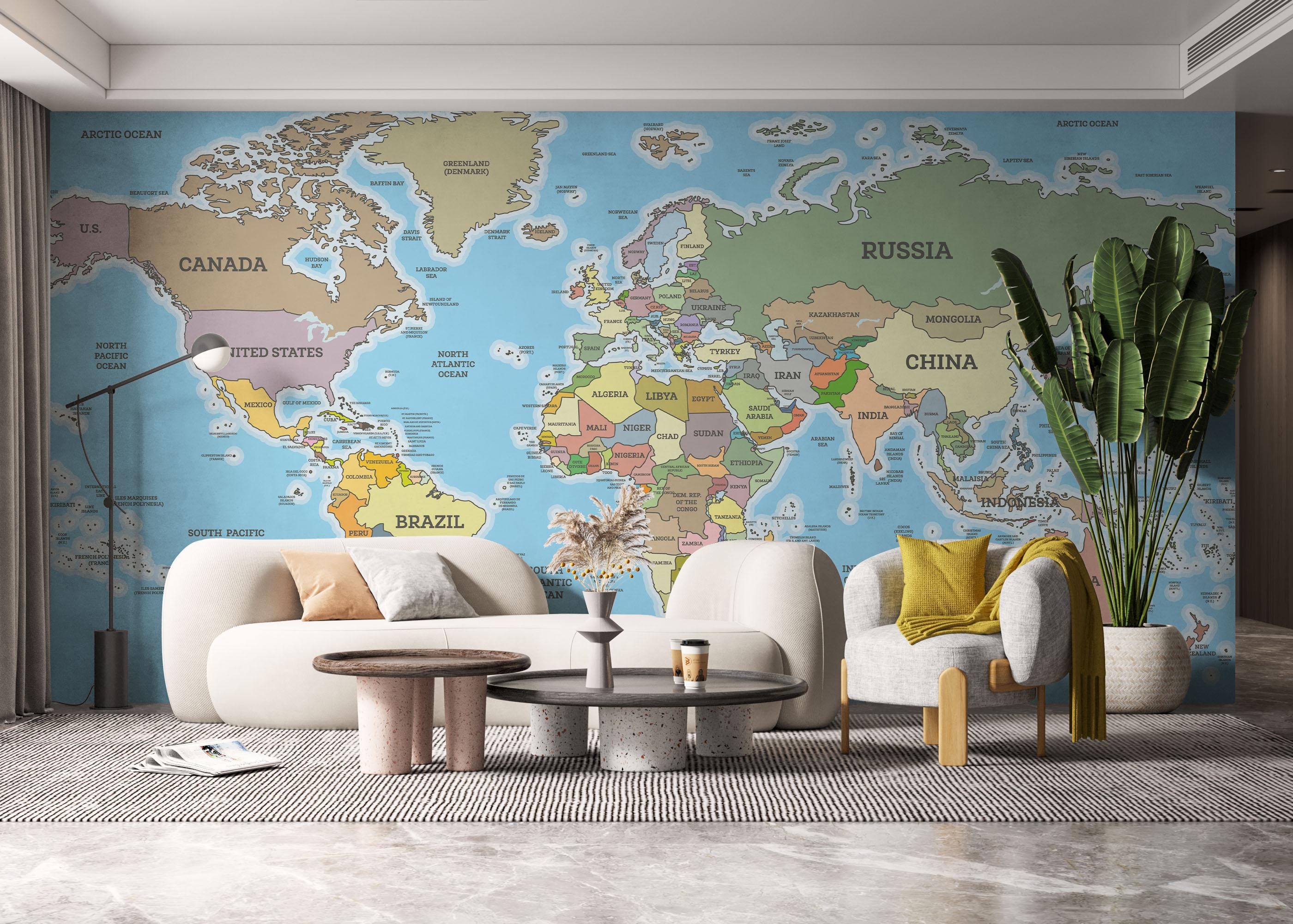 Fototapet Highly Detailed Map mockup 6