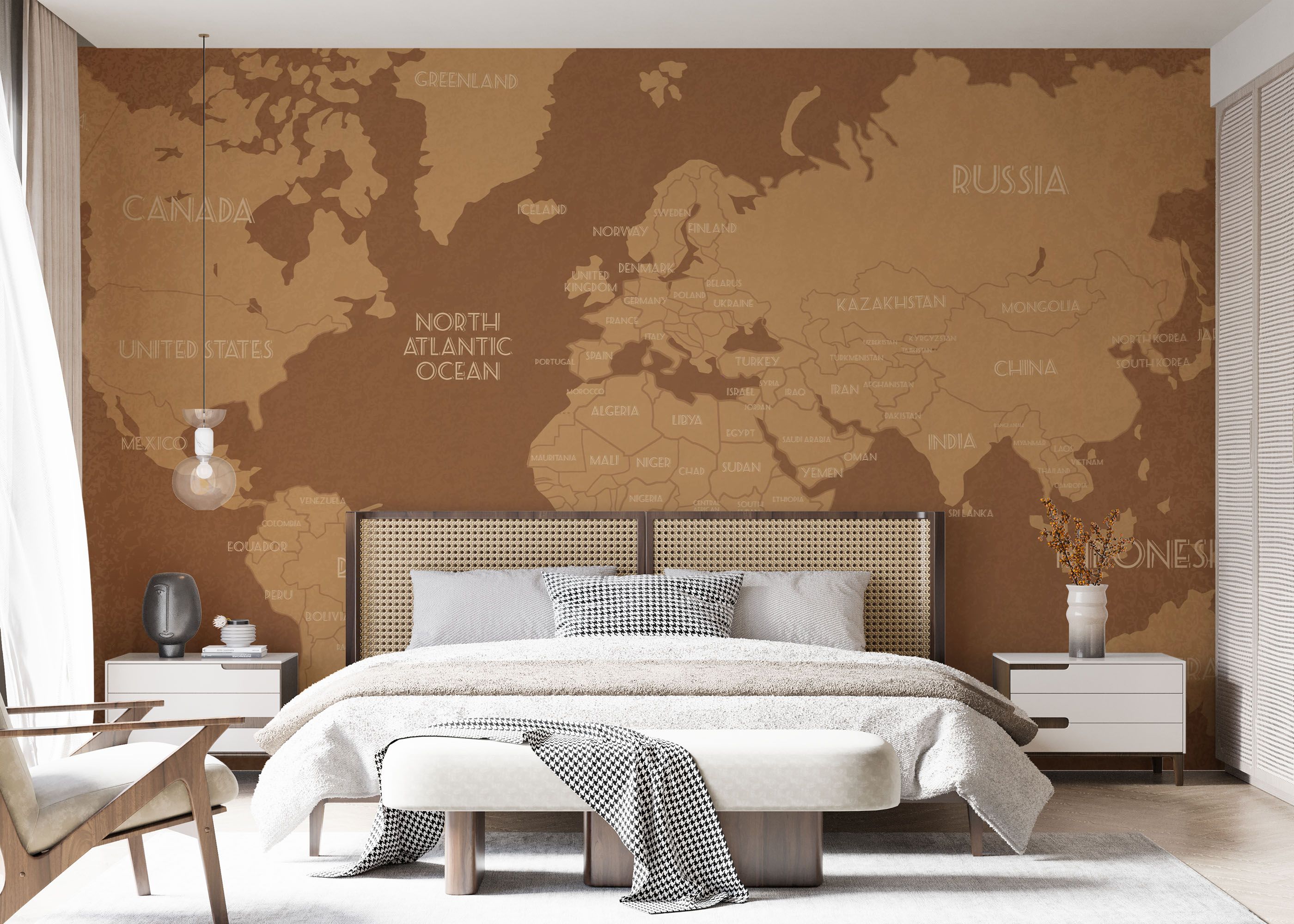 Brown World Map mockup 7