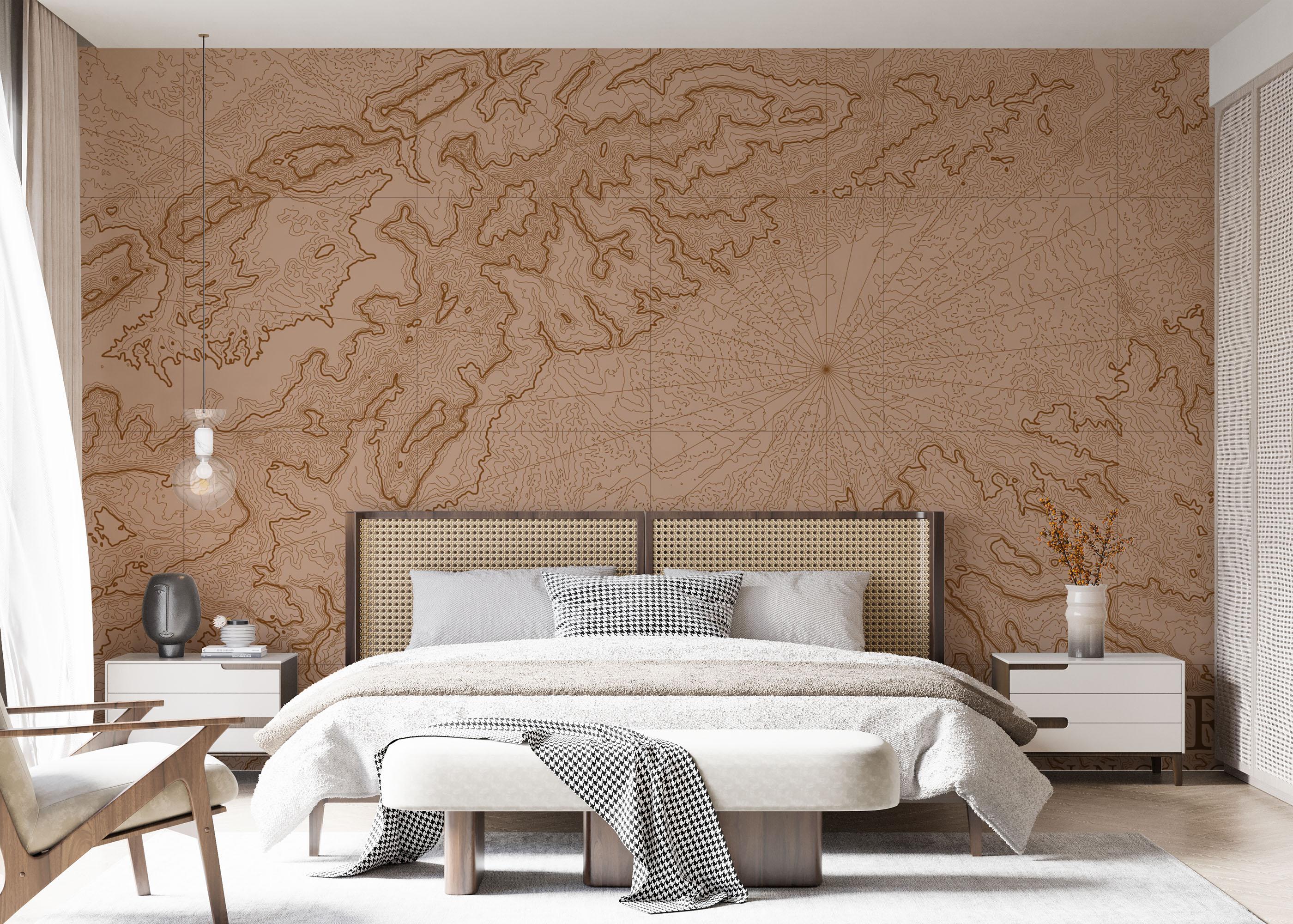 Fototapet Long Old Map mockup 7