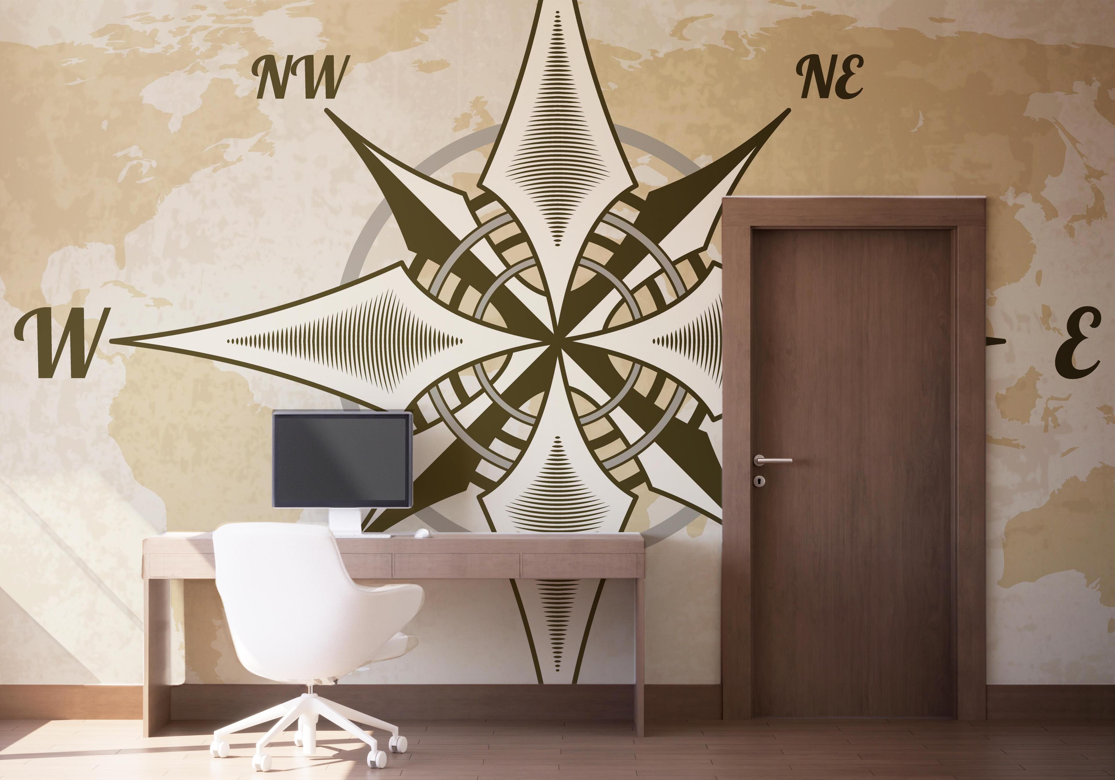 Fototapet Compass Design mockup 1