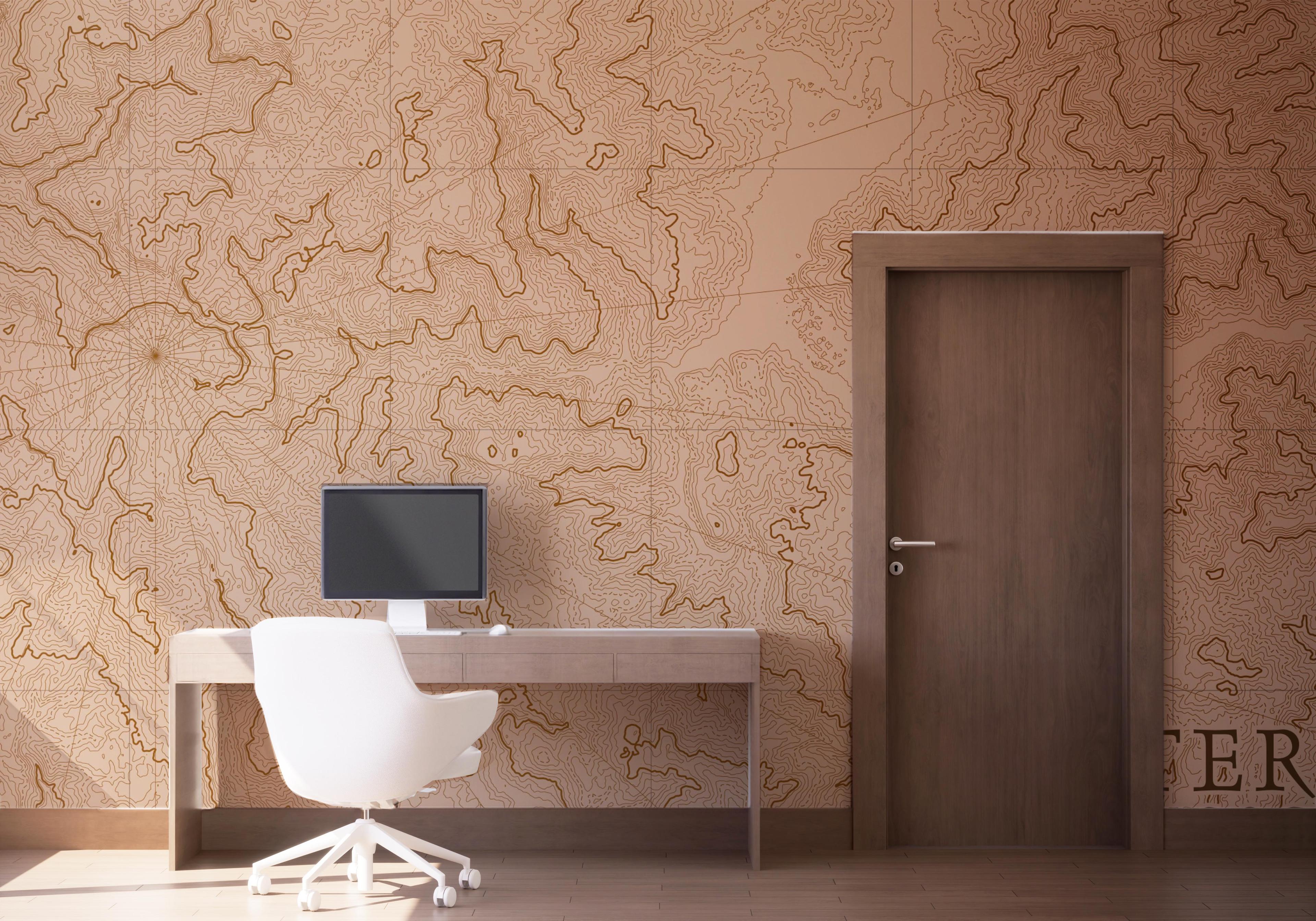 Fototapet Cool Old Map mockup 1