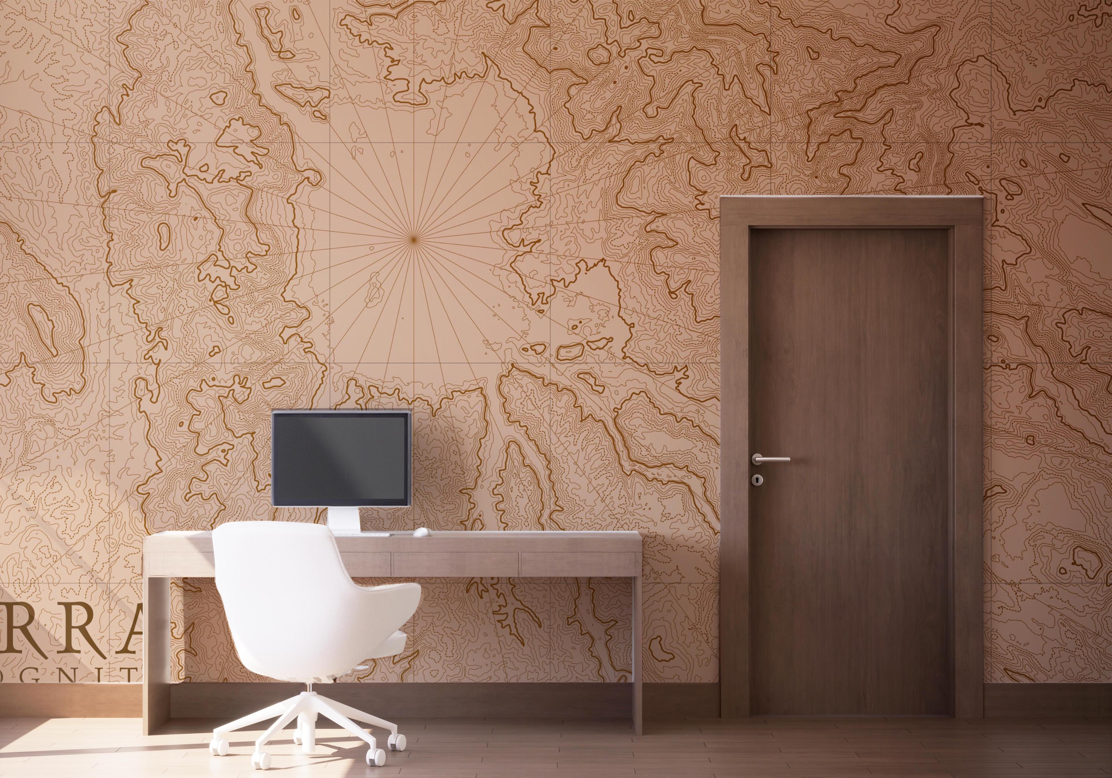 Fototapet Cool Vintage Map mockup 1