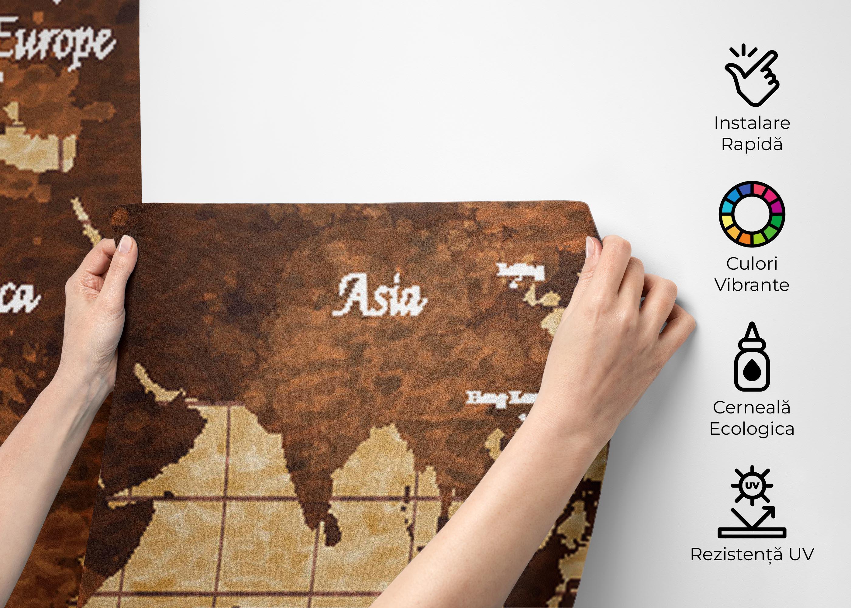 Fototapet Coffee Color Map mockup 2