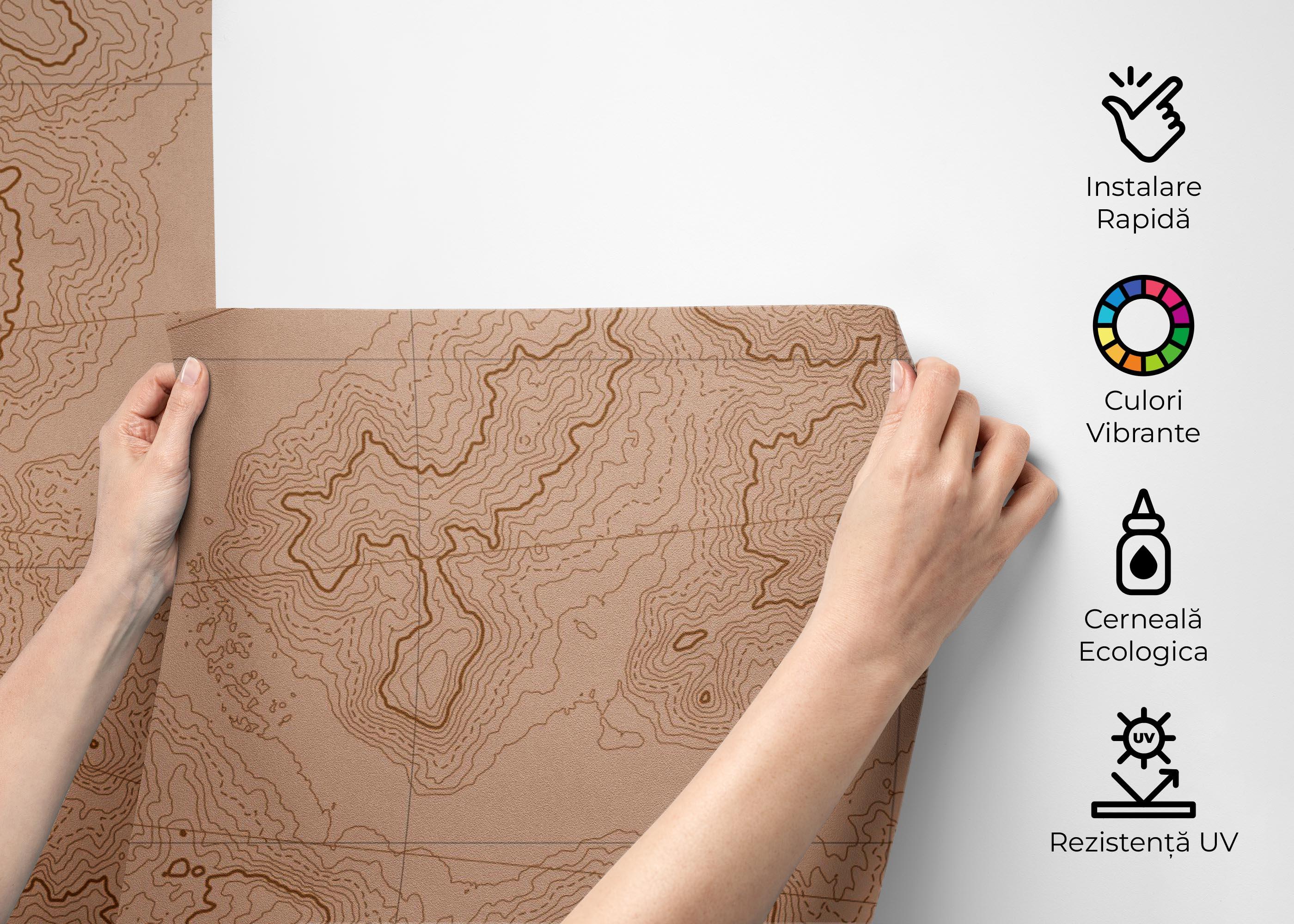 Fototapet Cool Old Map mockup 2