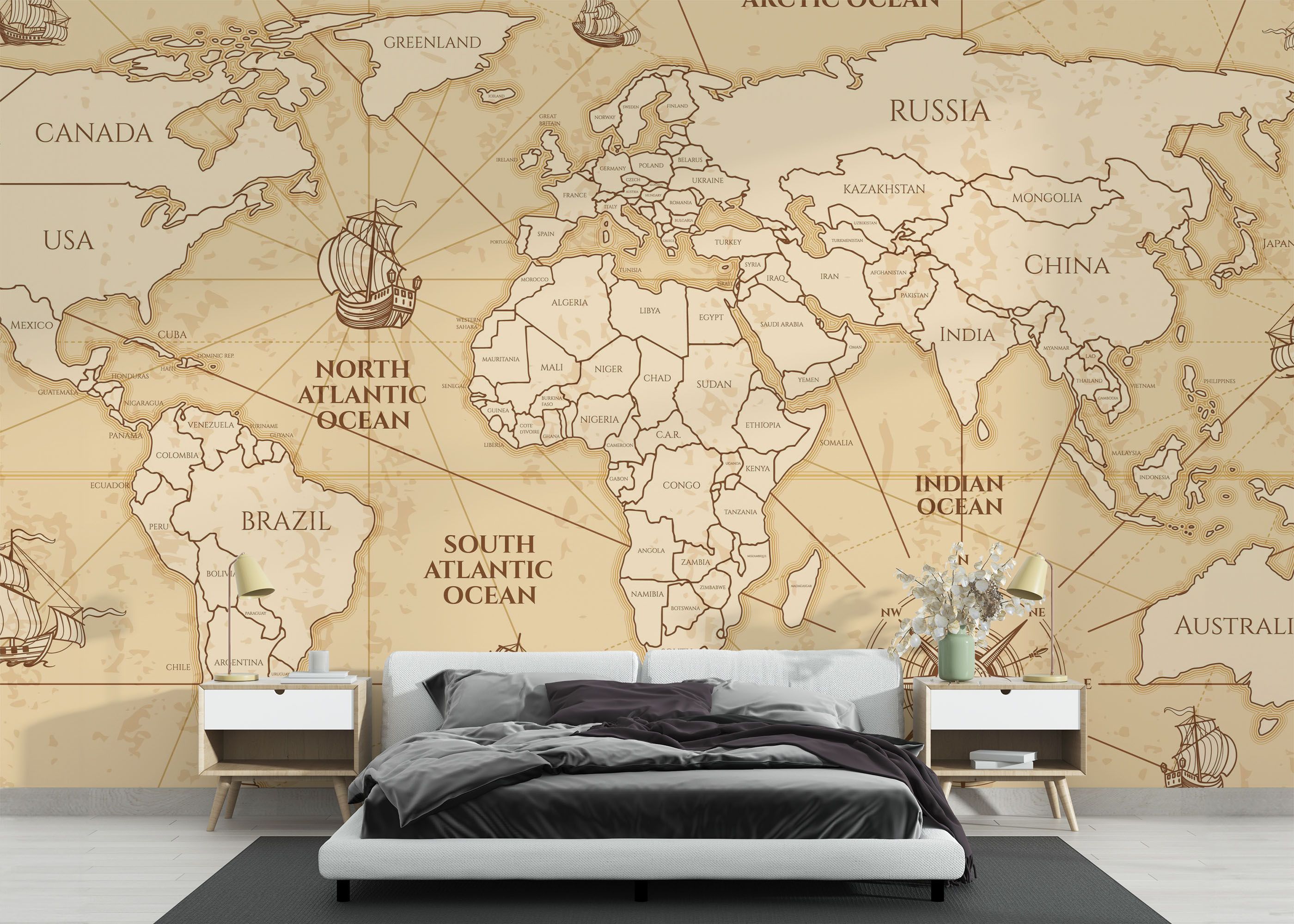 Boat Old Map mockup 3