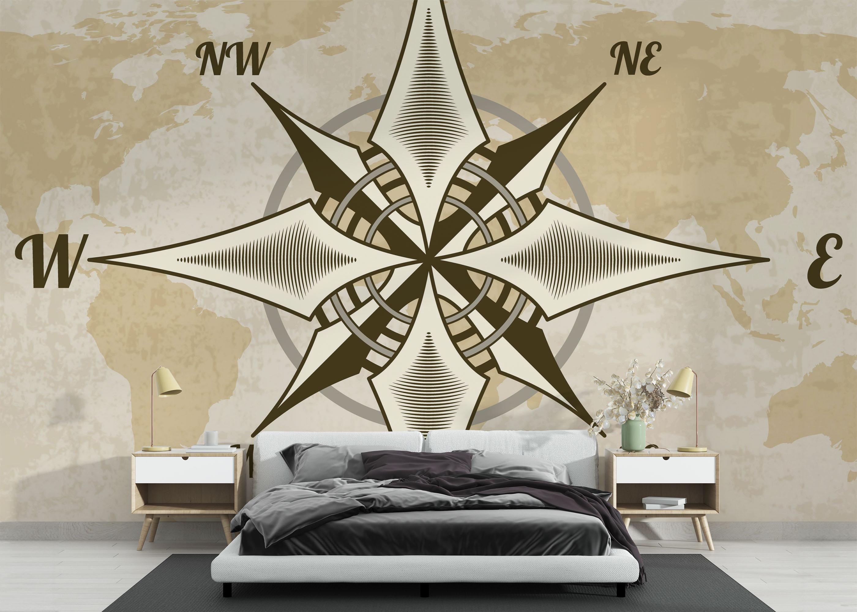 Fototapet Compass Design mockup 3