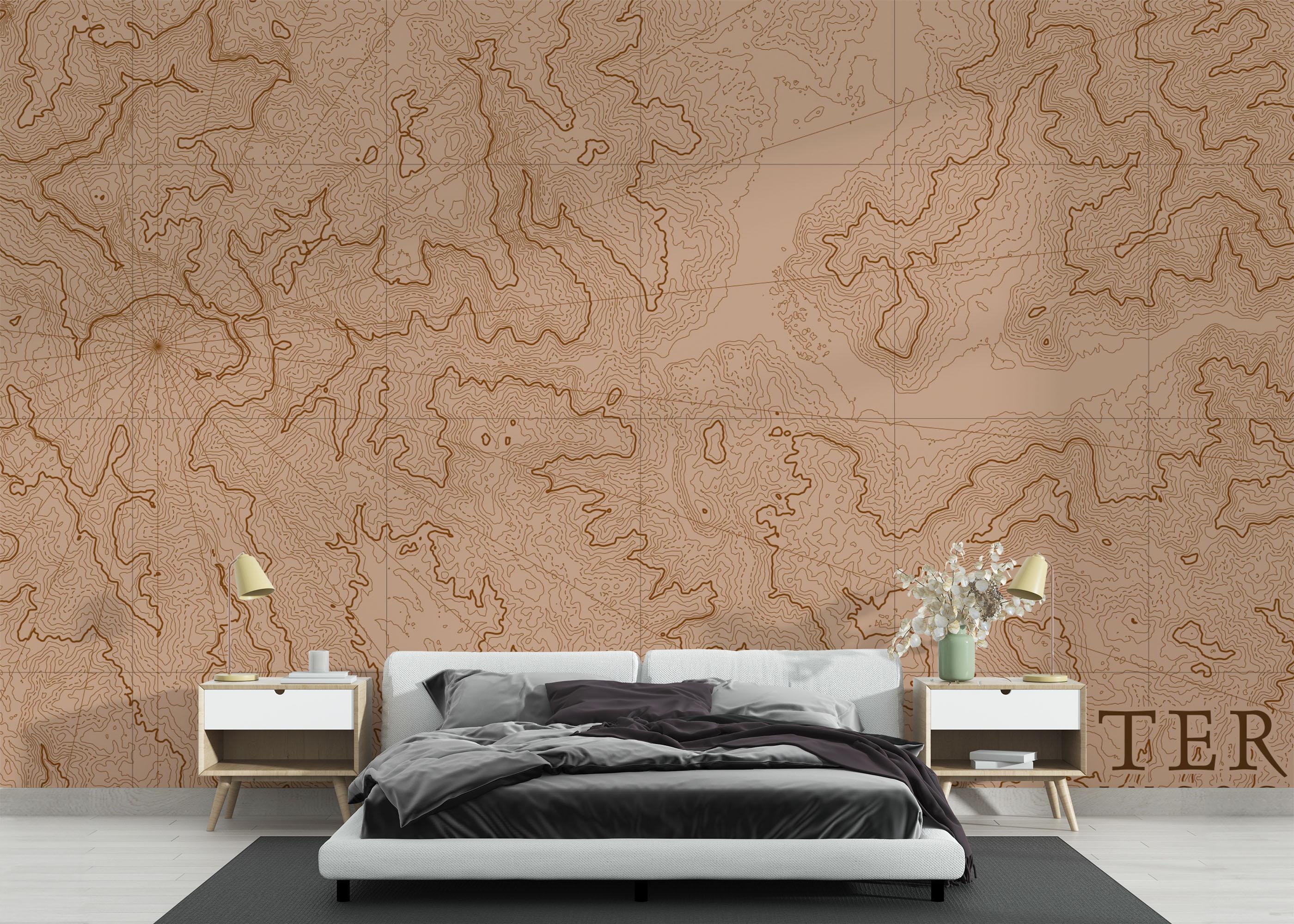 Fototapet Cool Old Map mockup 3