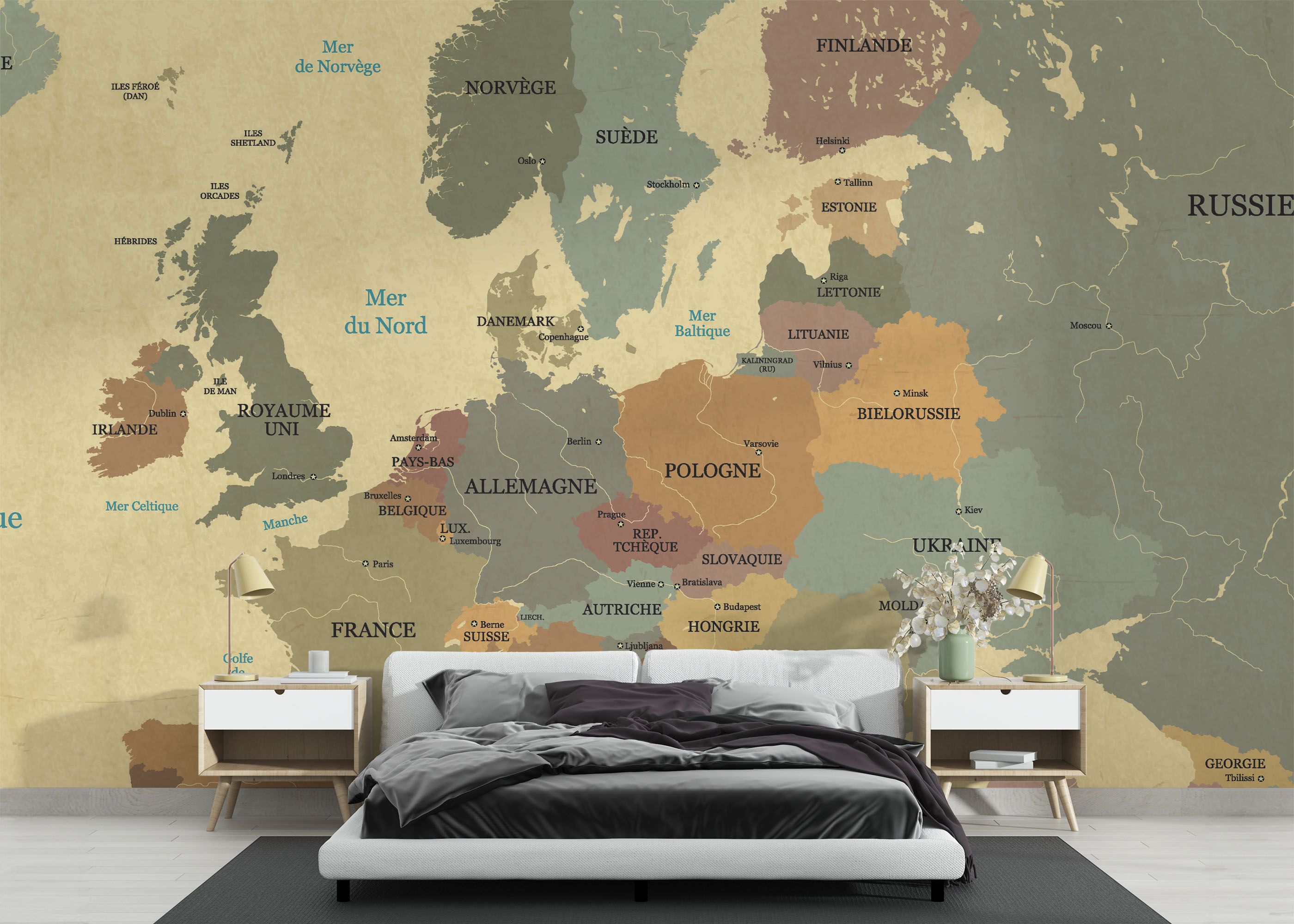 Europe Vintage Map mockup 3
