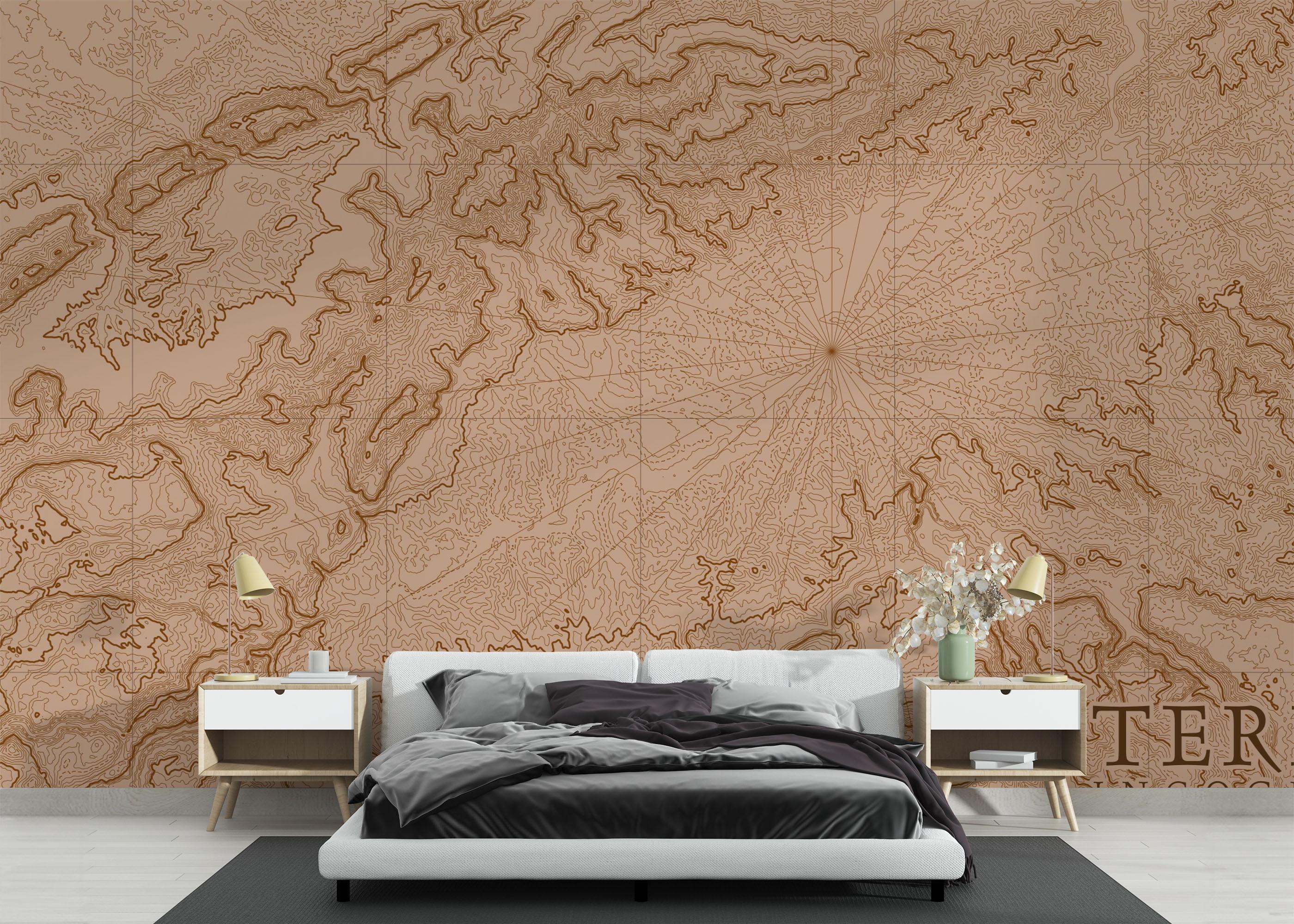 Fototapet Old Terra Map mockup 3