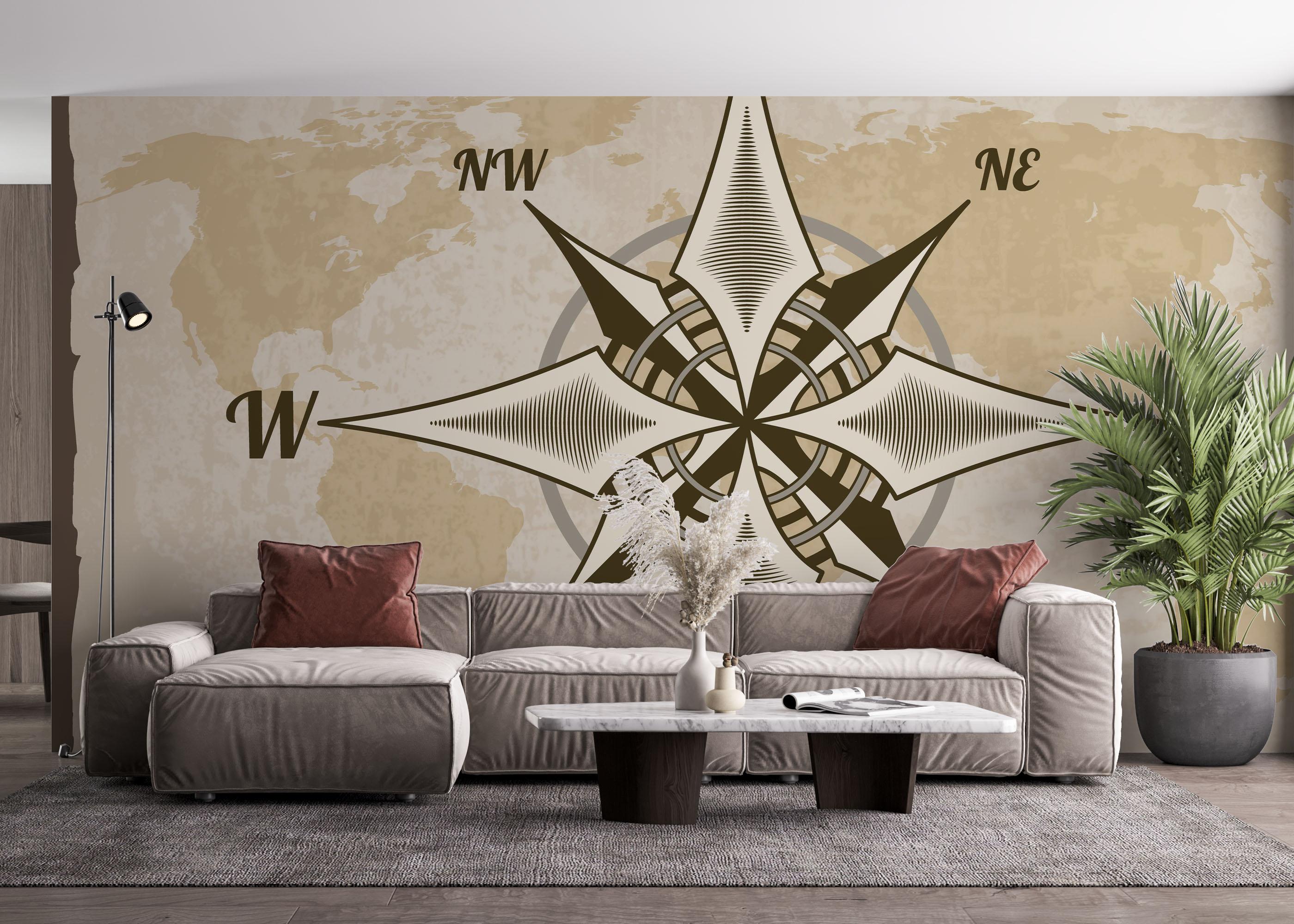 Fototapet Compass Design mockup 4