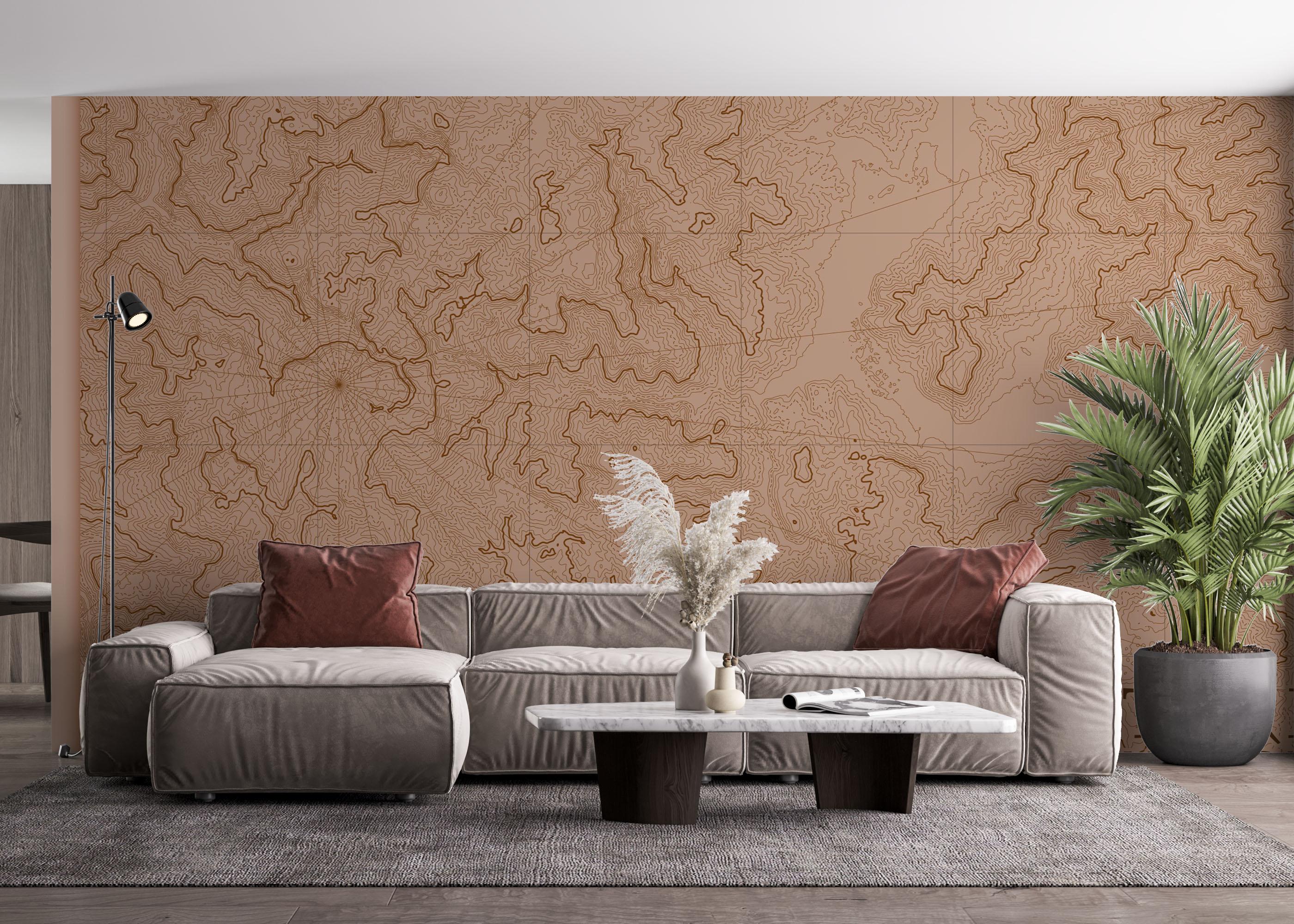 Fototapet Cool Old Map mockup 4