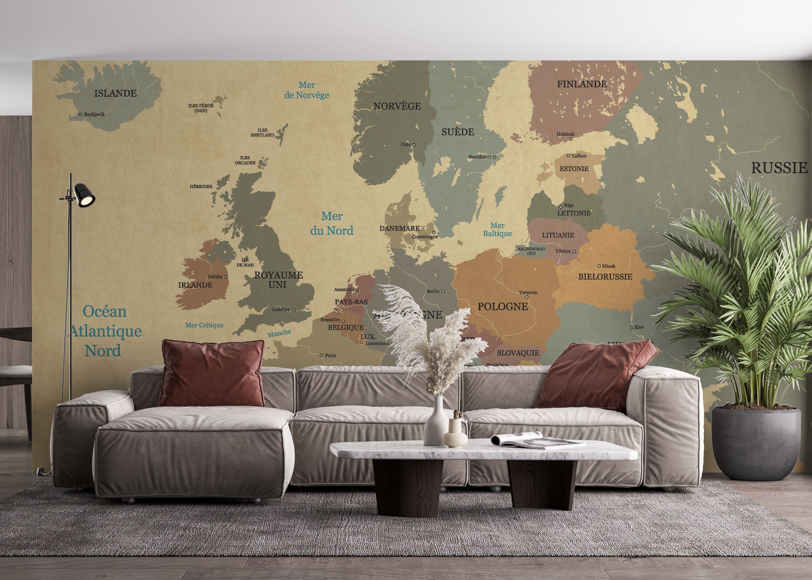 Europe Vintage Map mockup 4