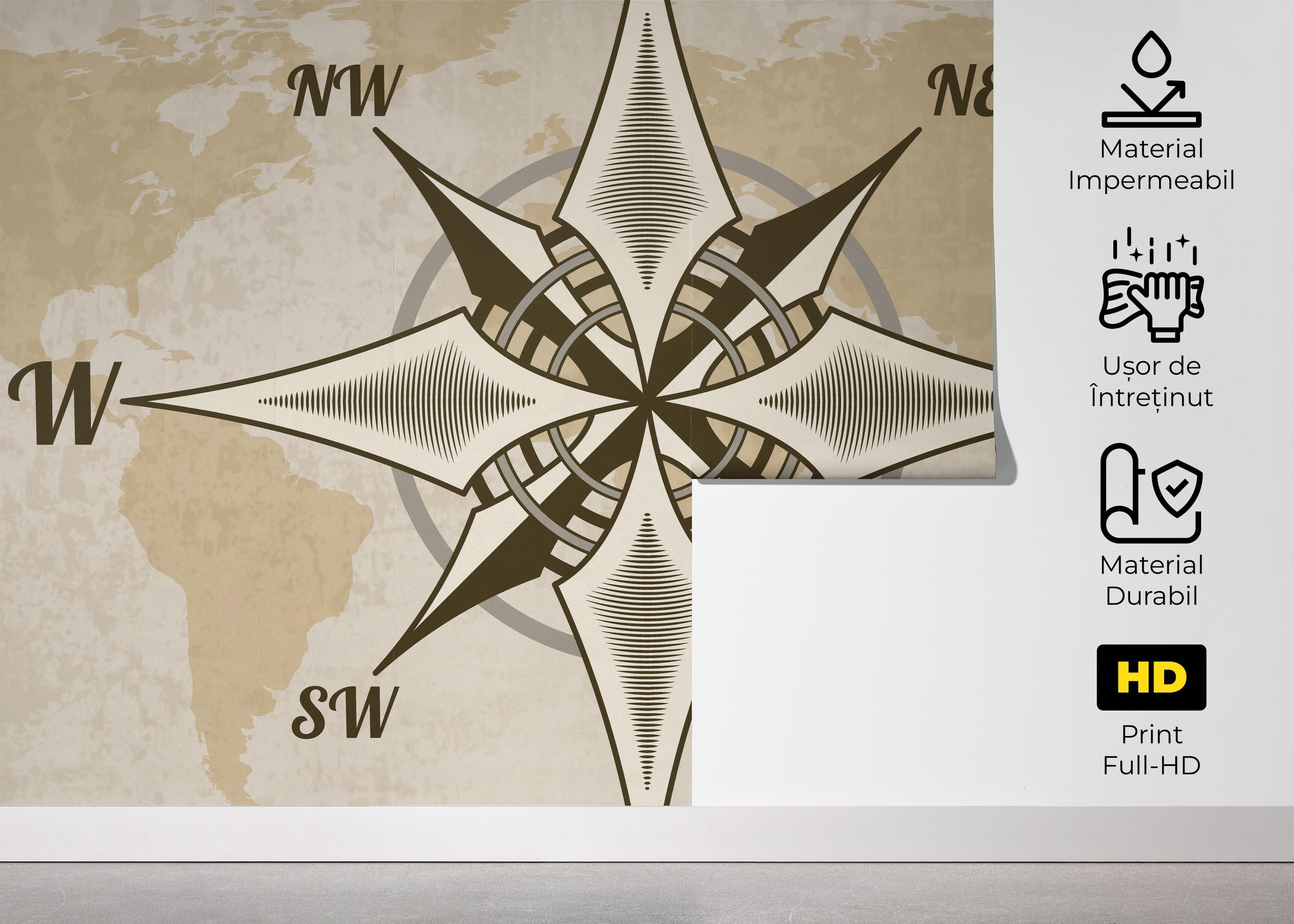 Fototapet Compass Design mockup 5