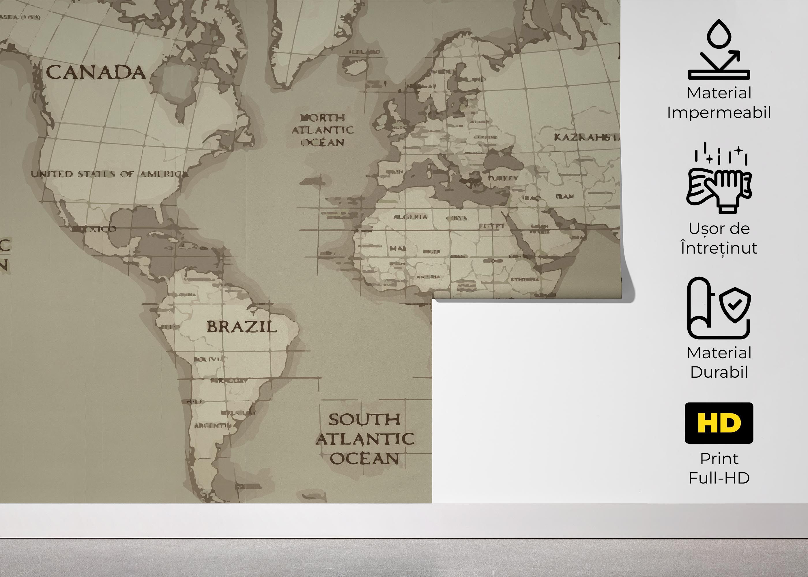 Grey Old Map mockup 5