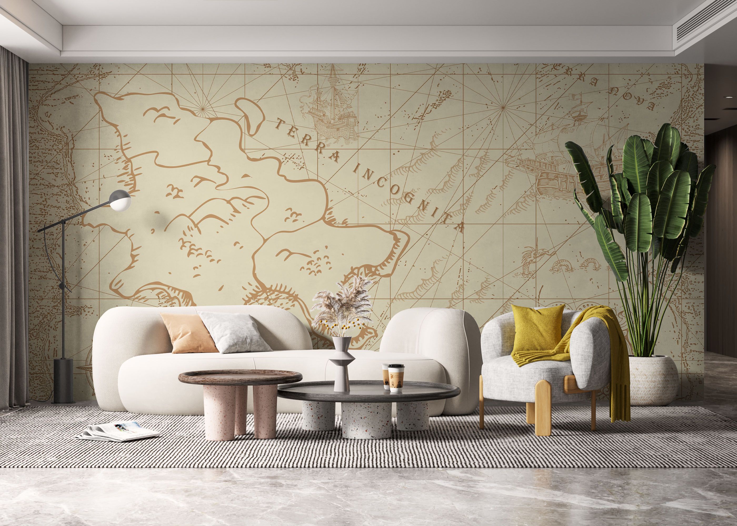 Ancient Cream Map mockup 6