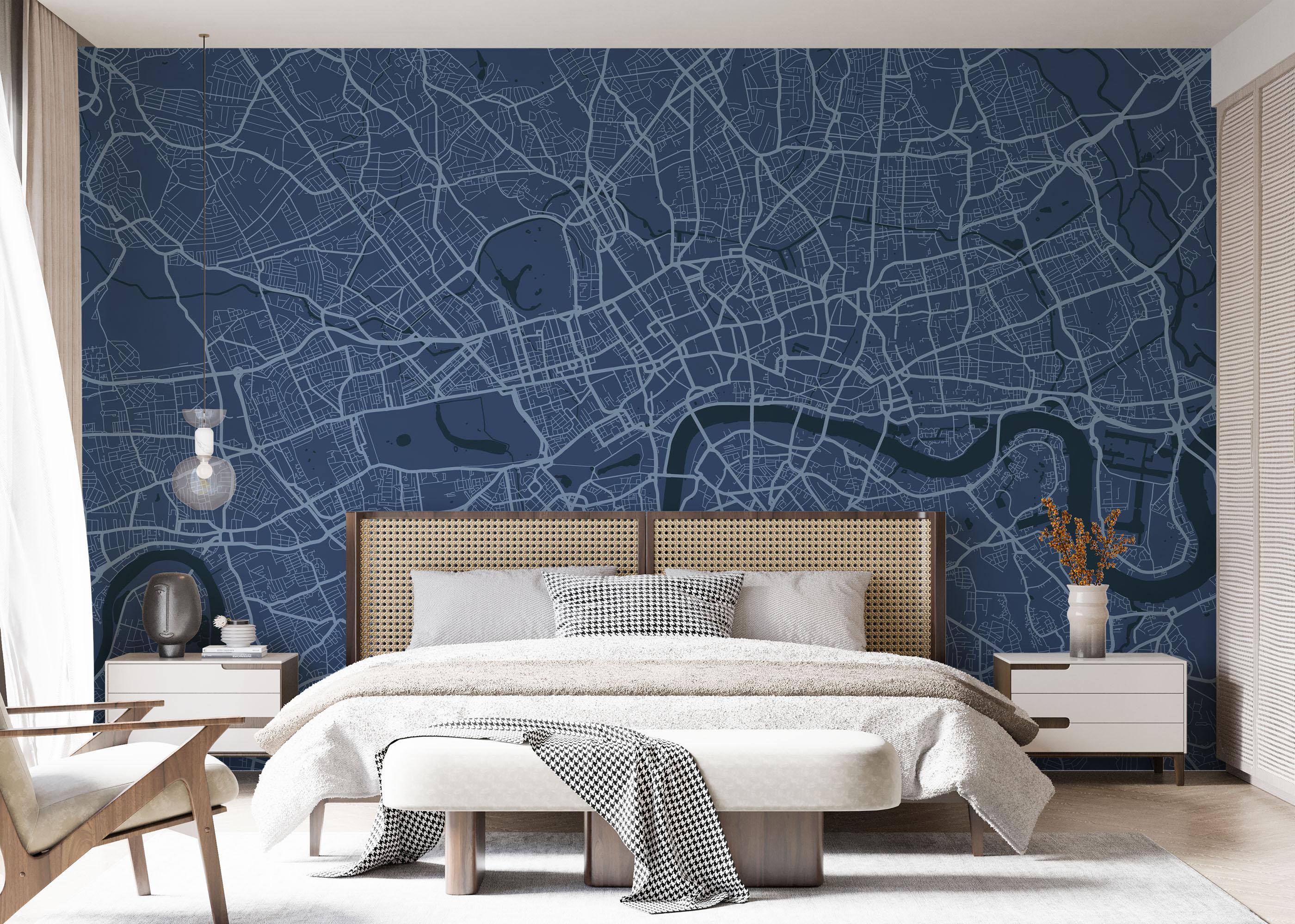 Fototapet Blue London Map mockup 7