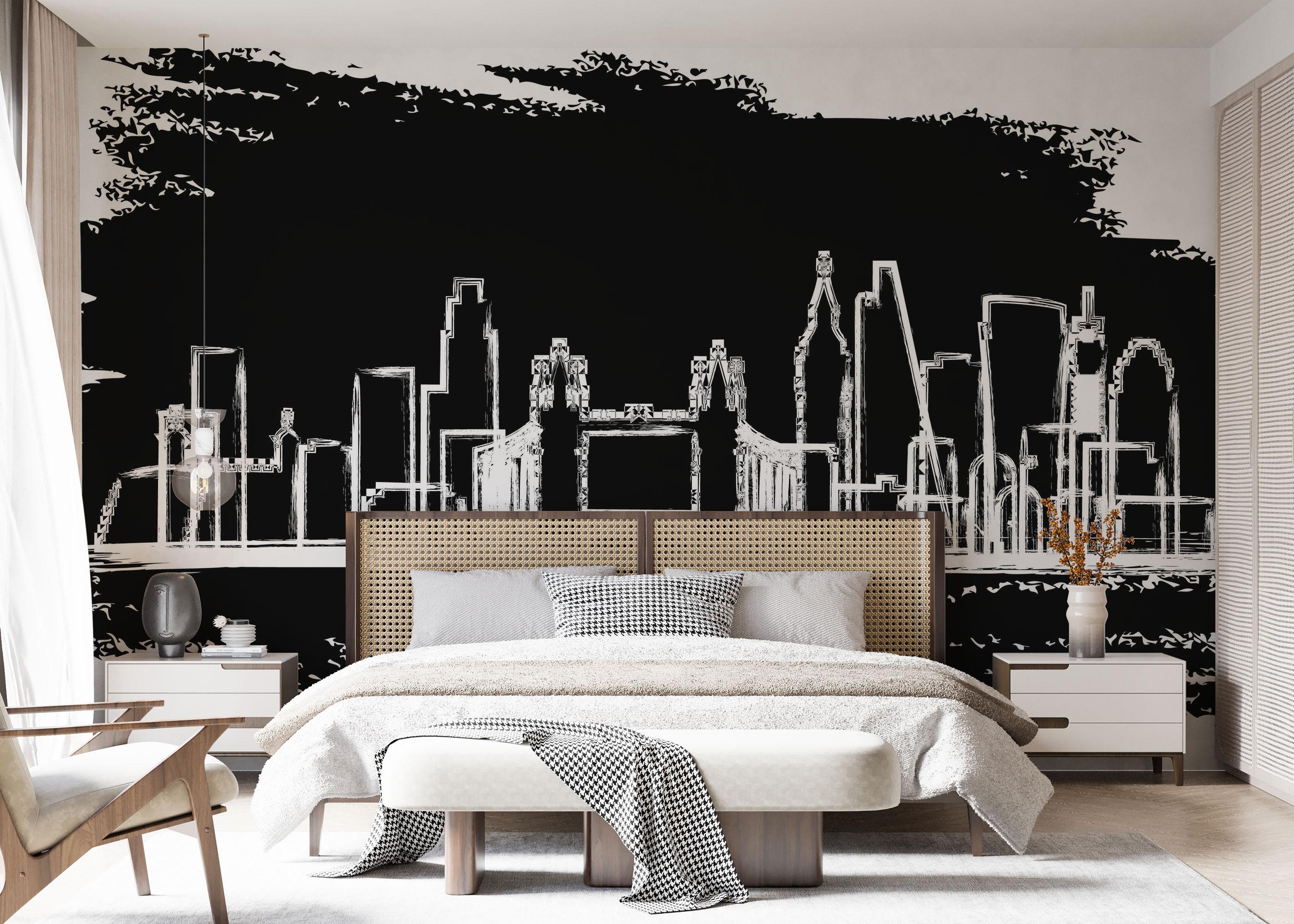 Fototapet Blue Paint London mockup 7