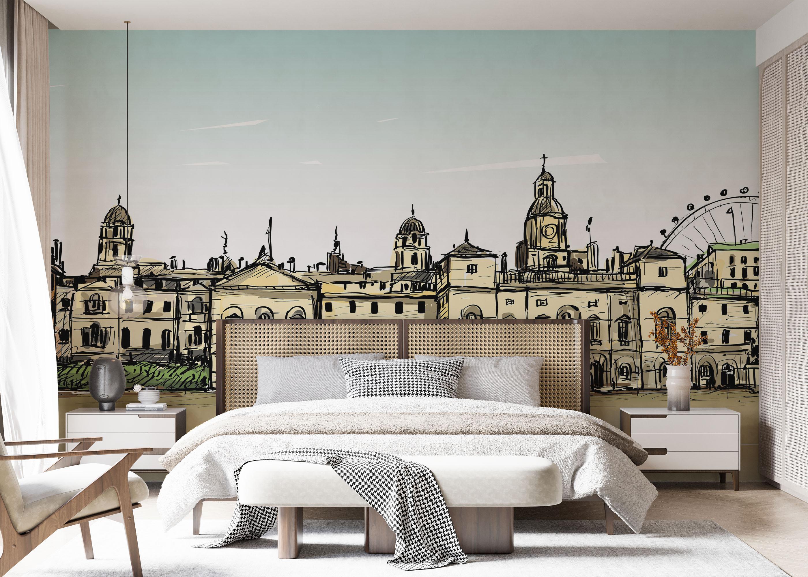 Fototapet Cream City Sketch mockup 7