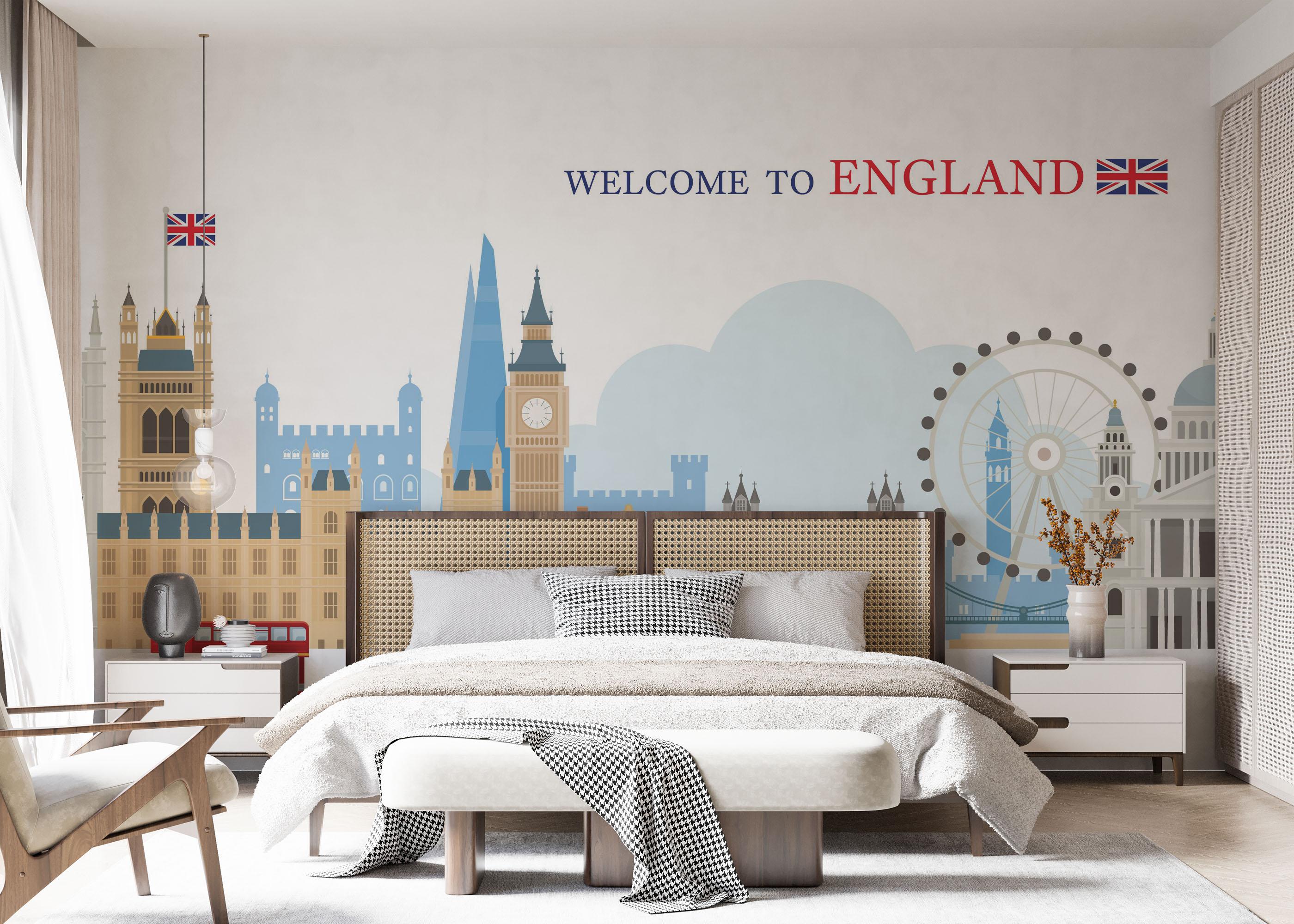 Fototapet England Welcome mockup 7