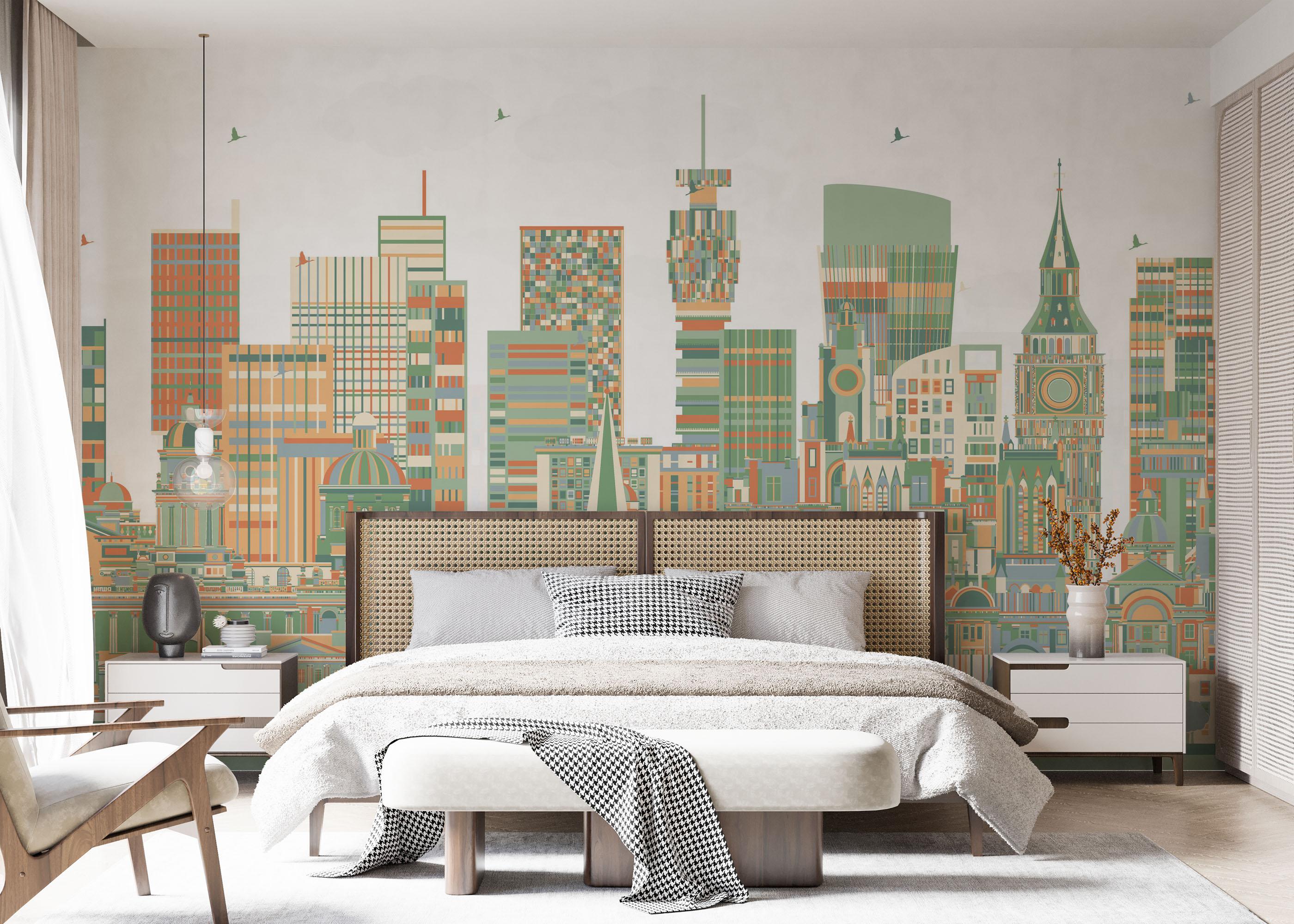 Fototapet Grey Orange England mockup 7