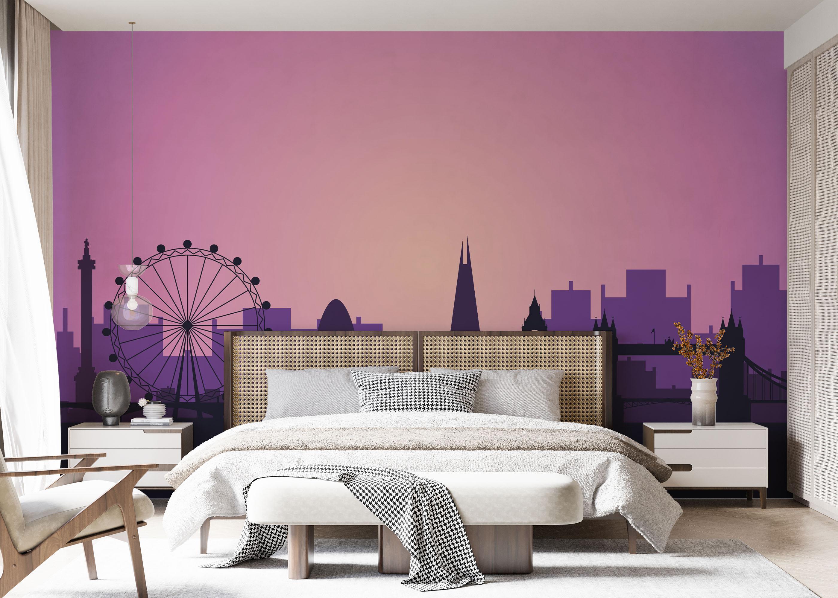 Fototapet Purple Sky London mockup 7