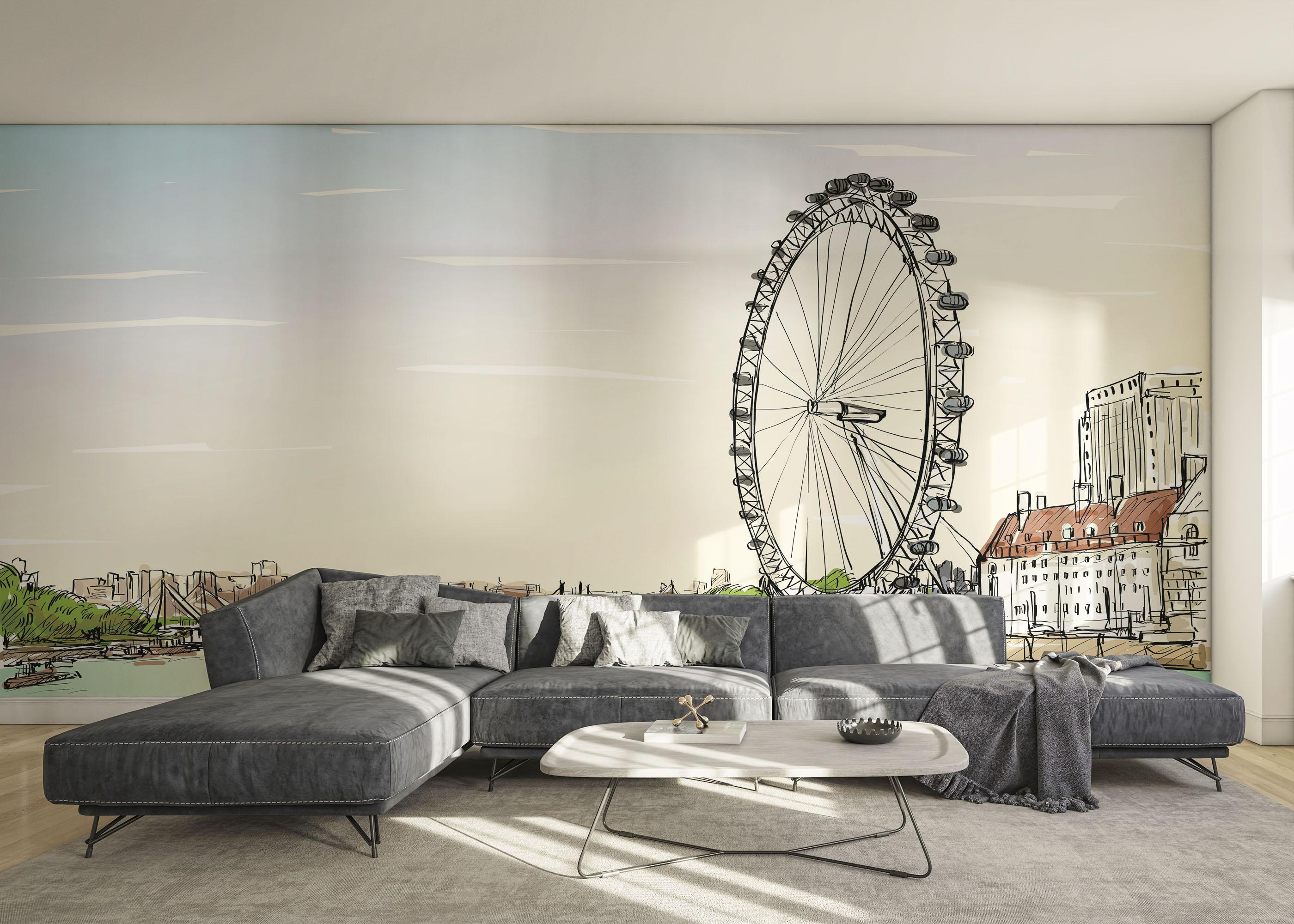 Fototapet Fun View Sketch mockup 0