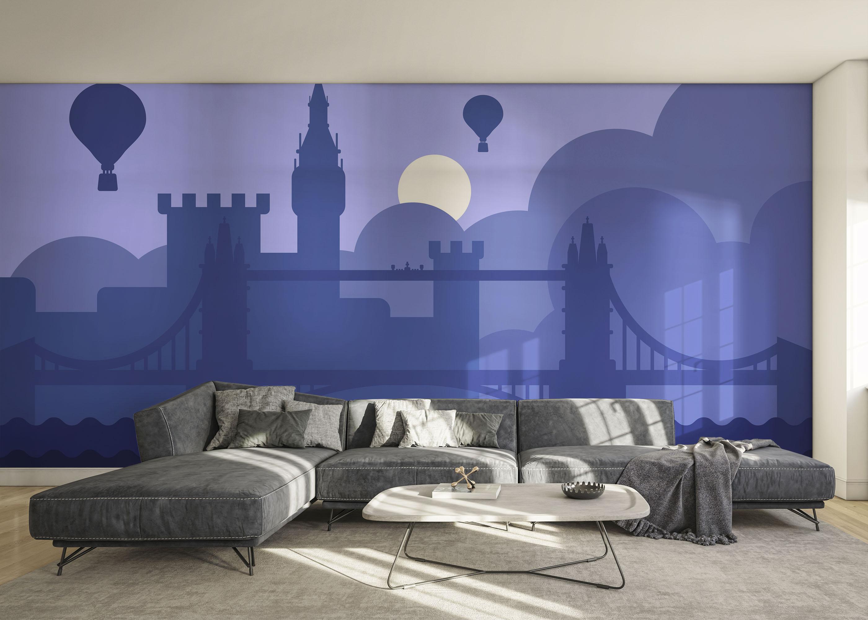 Fototapet Purple Night London mockup 0