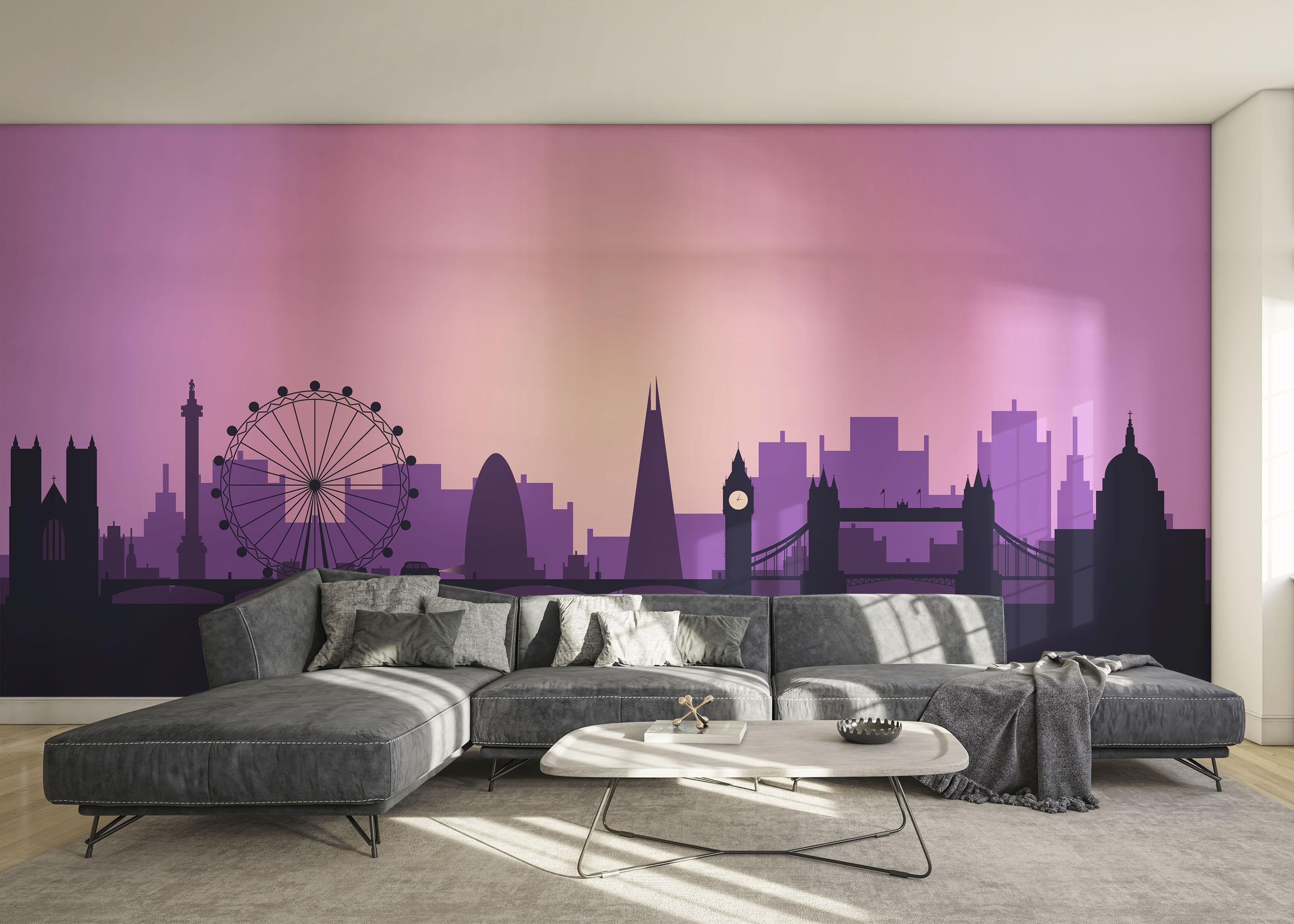 Fototapet Purple Sky London mockup 0