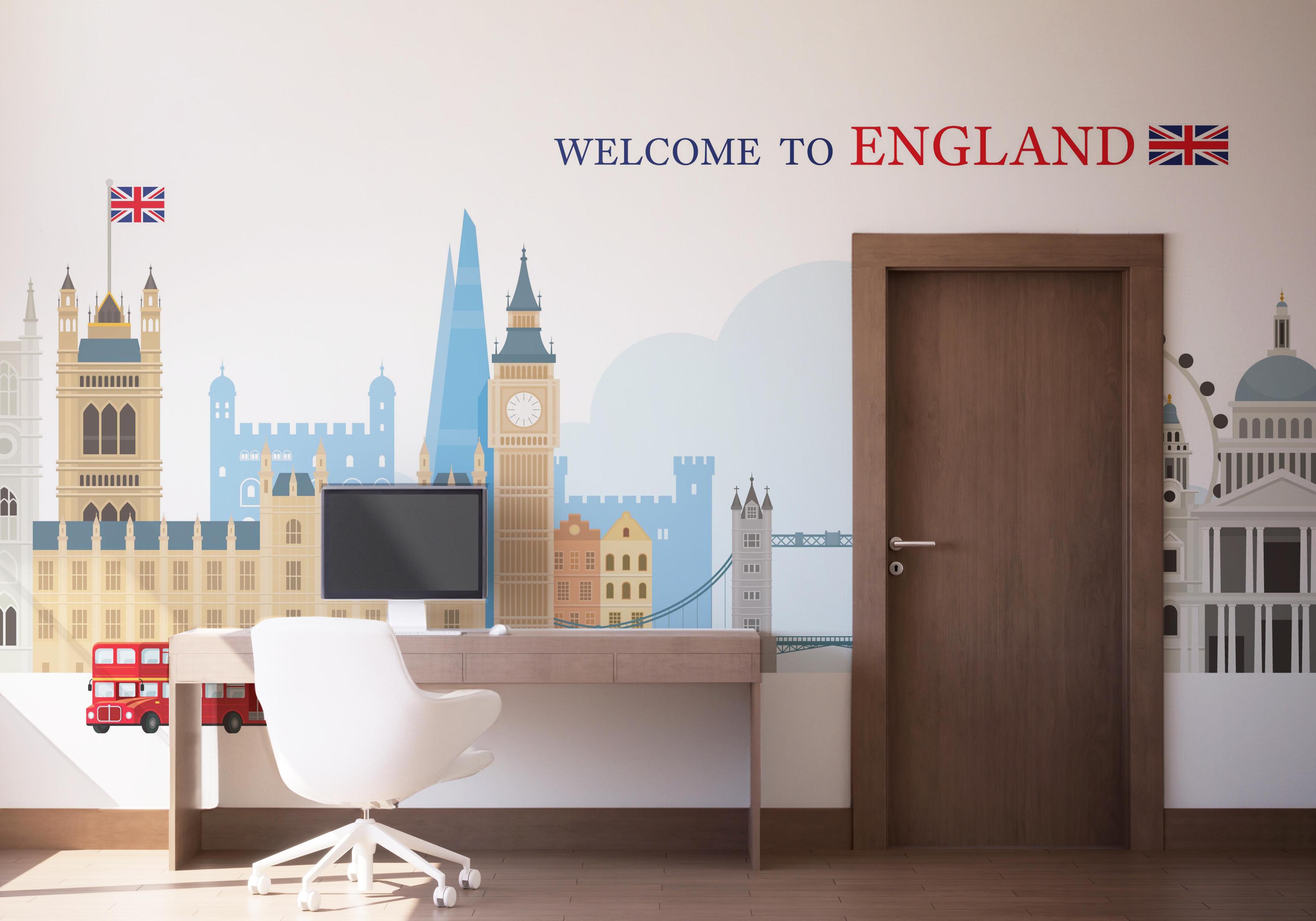 Fototapet England Welcome mockup 1