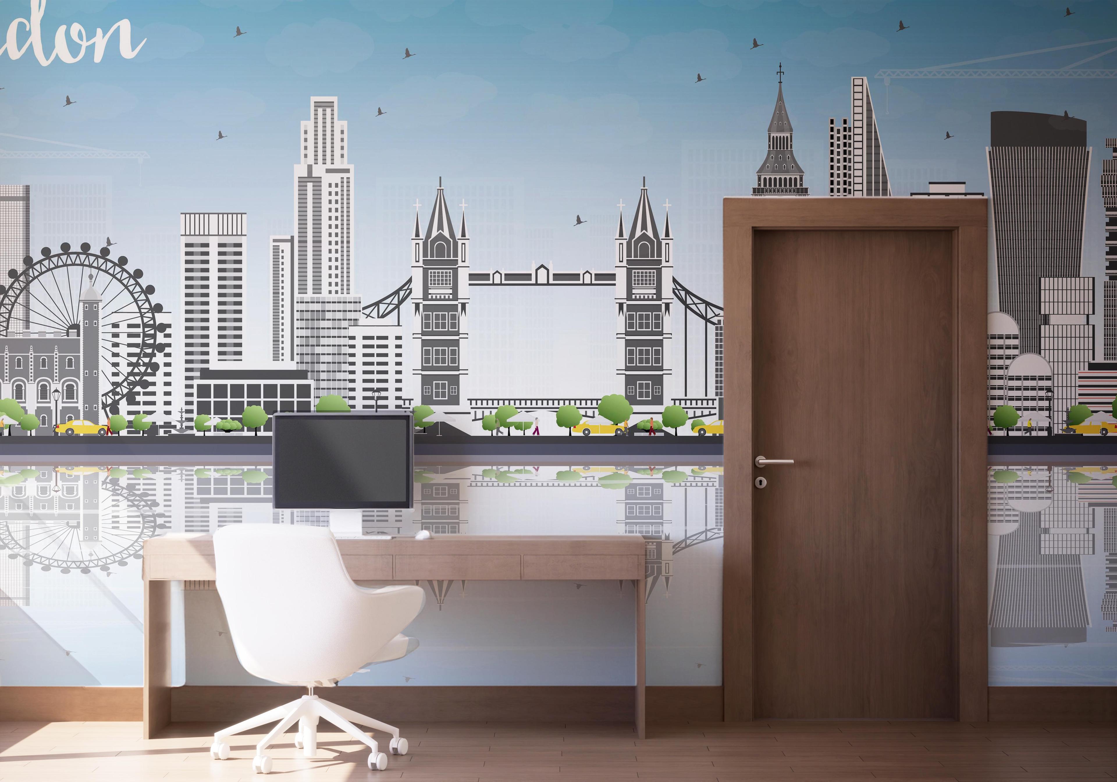 Fototapet London Water mockup 1