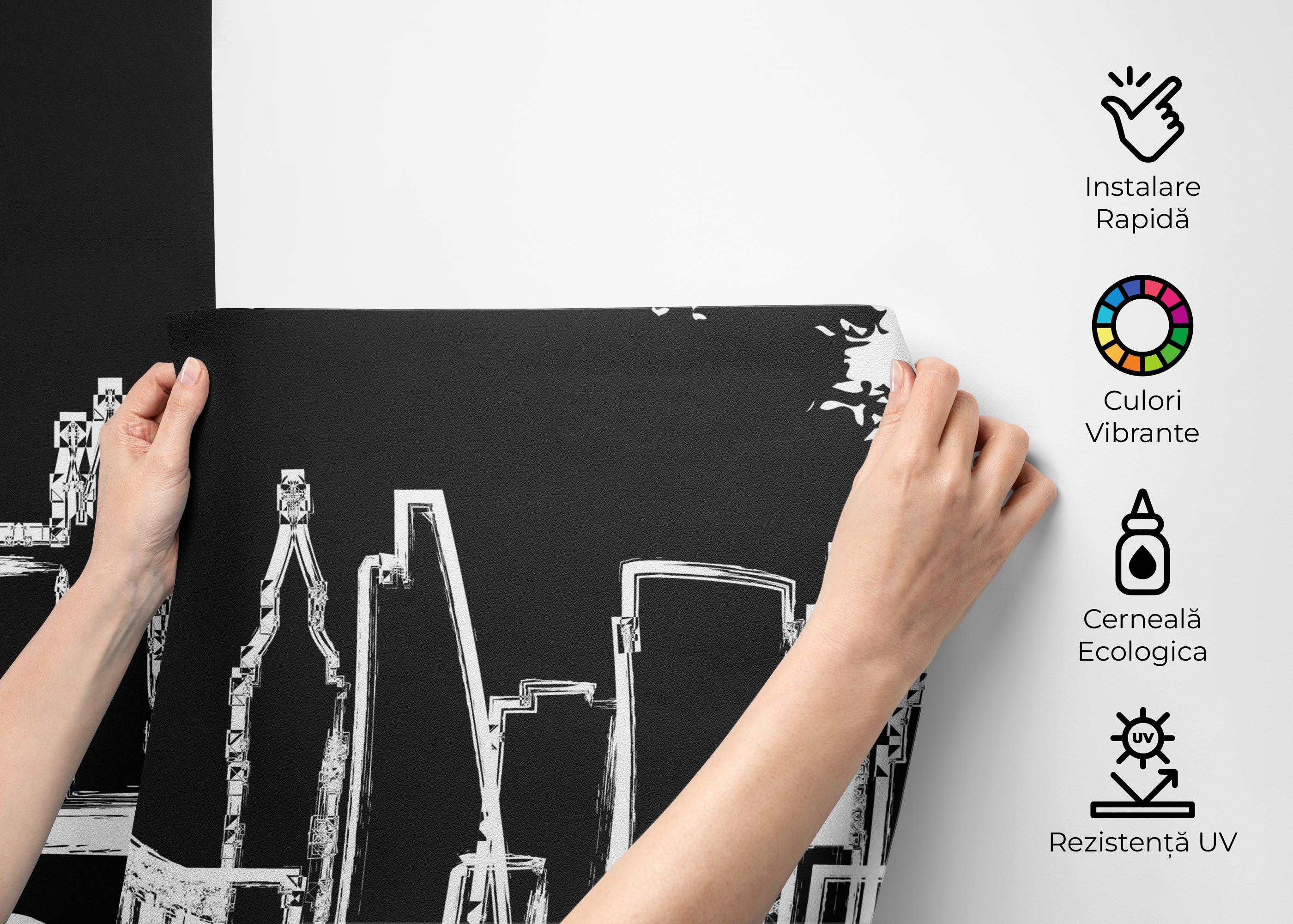 Fototapet Blue Paint London mockup 2